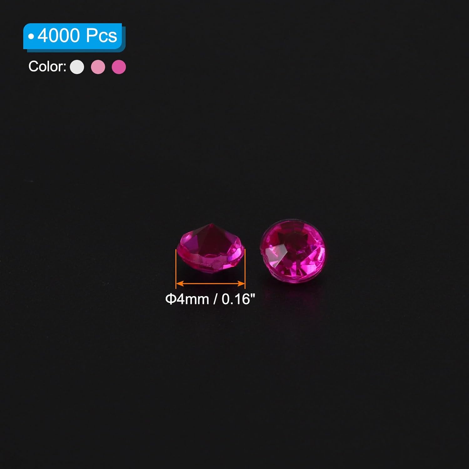 Private Label PATIKIL 4000 Pieces Transparent Diamond Crystal 4mm Acrylic Wedding Diamonds Table Scatter Confetti Vase Fillers Gems for Table Centerpiece Bridal Shower Party, Pink Clear Wholesale Manufacturer