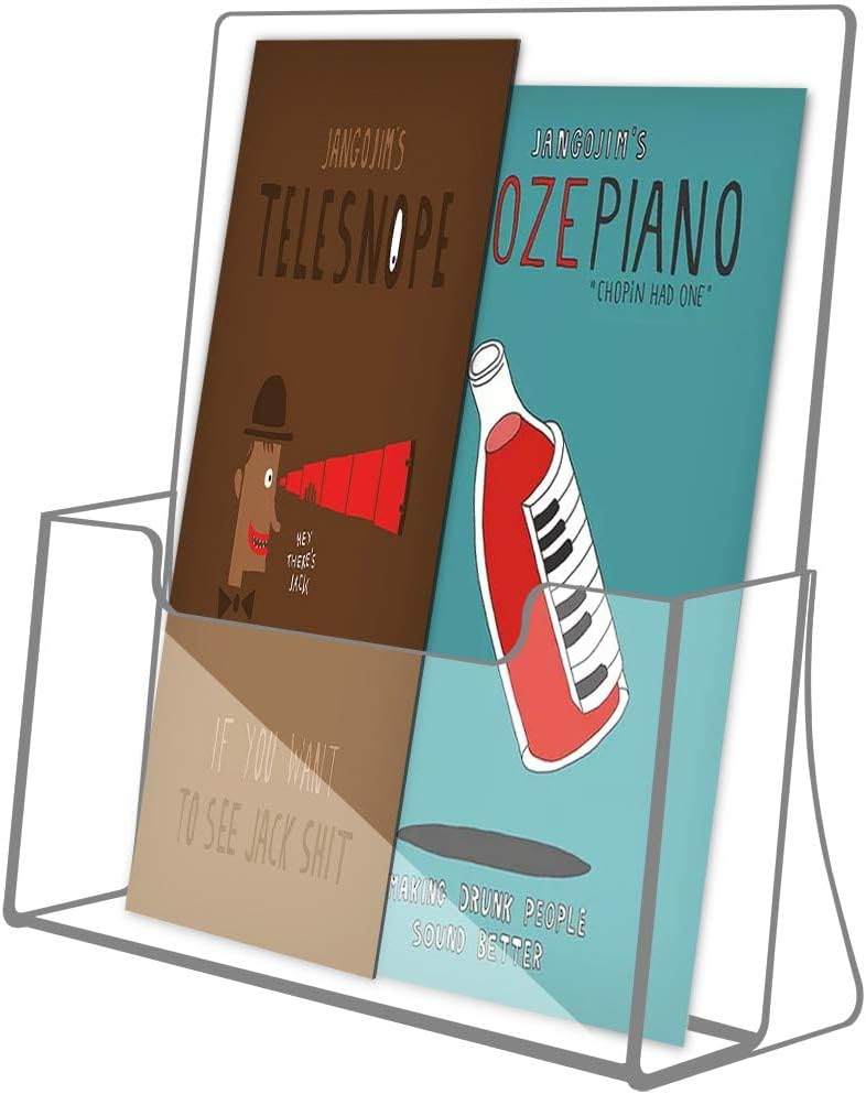 Wholesale NIUBEE Acrylic Brochure Holder 8.5 x 11 inches 2 Pack, Clear Acrylic Literature Holder Plastic Flyer Display Stand, Acrylic Countertop Organizer for Magazine, Pamphlet, Booklets, Menu, Journals China Factory Bulk Supply
