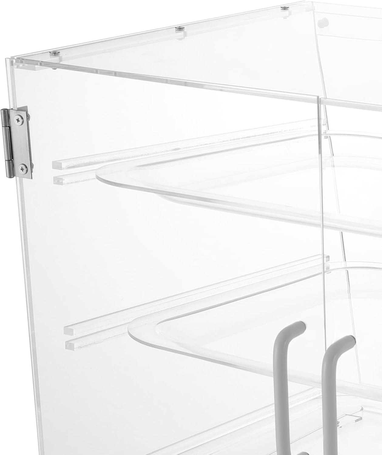 Wholesale OEM ODM 3 Tiers Acrylic Bakery Display Case, Countertop Pastry Display Cabinet for Bread, Dessert, Cookie, 3 Trays Biscuit Exhibition Box for Coffee Shop, Snack Store, 21.3'' x 17.3'' x 16.5'' Factory & Supplier