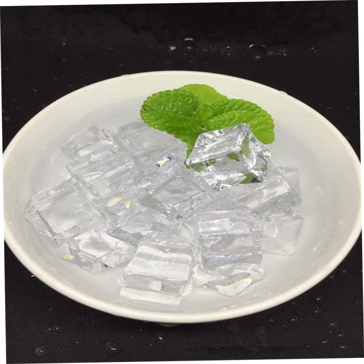 ODM ABOOFAN 50Pcs Clear Acrylic Ice Cubes Realistic Fake Ice Cubes for Photography Props Vase Fillers Kitchen Decor Party Wedding Decorations Custom Logo Service