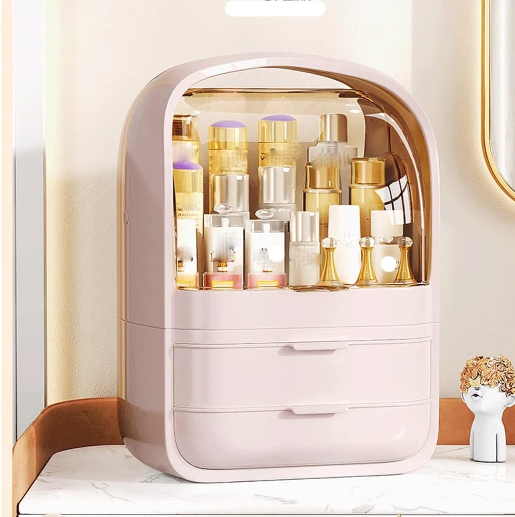 JSEIAJB Acrylic Cosmetic Box Transparent Makeup Jewelry Drawer Home Storage Boxs Multifunctional Organizer(black-JoJo's Bizarre Adventure1)