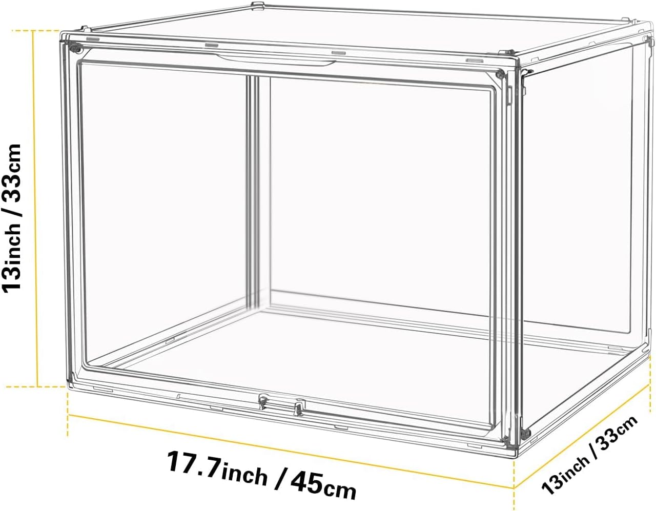 Wholesale OEM ODM Clear Stackable Plastic Storage Bins with Lid, Dustproof Display Cases, Extra Large Figures Collectibles Showcase, Boot & Shoe Boxes, Helmet Protection Organizer (Transparent, XL-1 Pack) Factory & Supplier