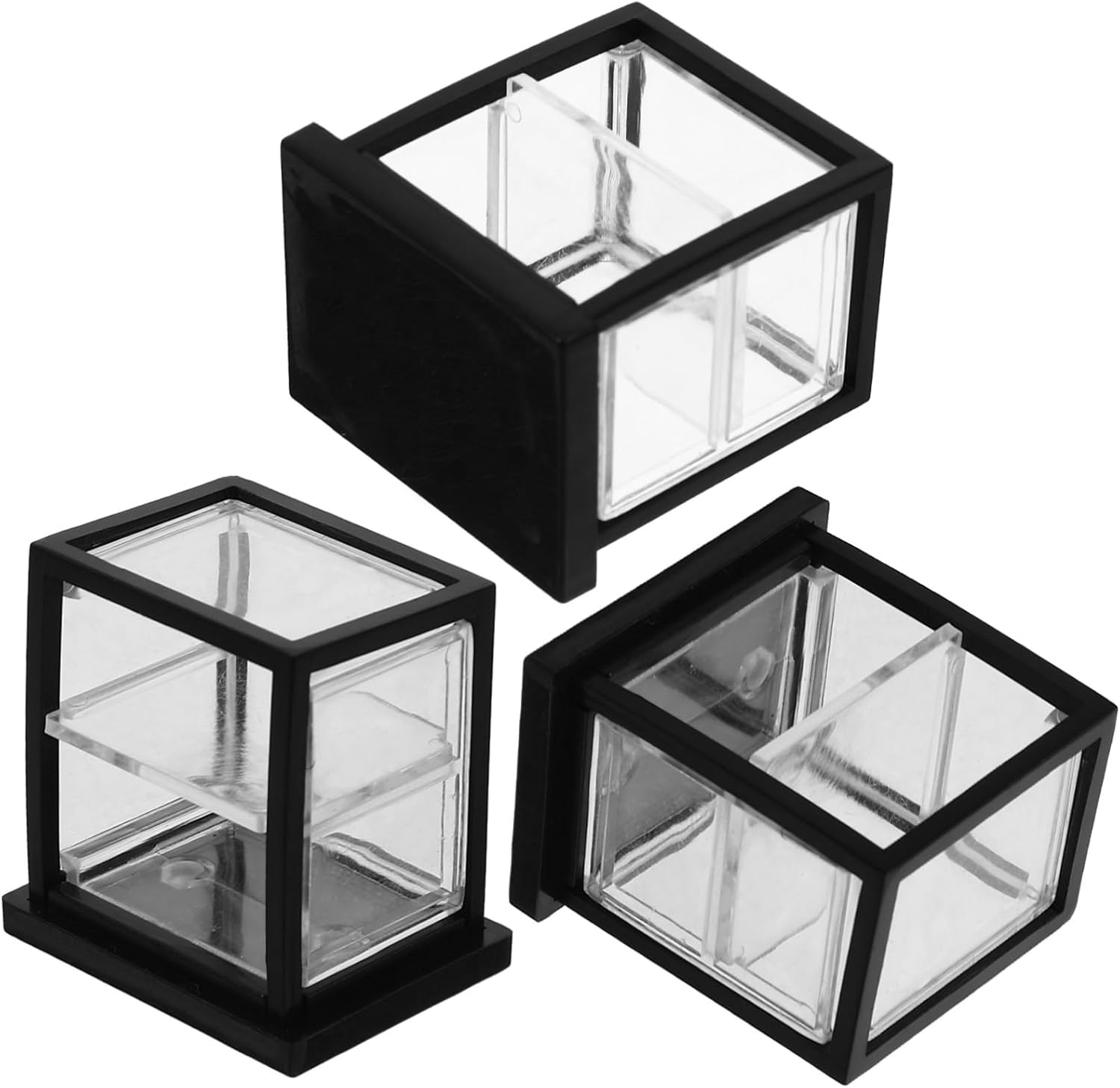 Wholesale OEM ODM Milisten 6pcs Miniature Bakery Display Case Double Layer Transparent Dollhouse Cabinet for Decoration Charming House Accessory for Landscape Display Factory & Supplier
