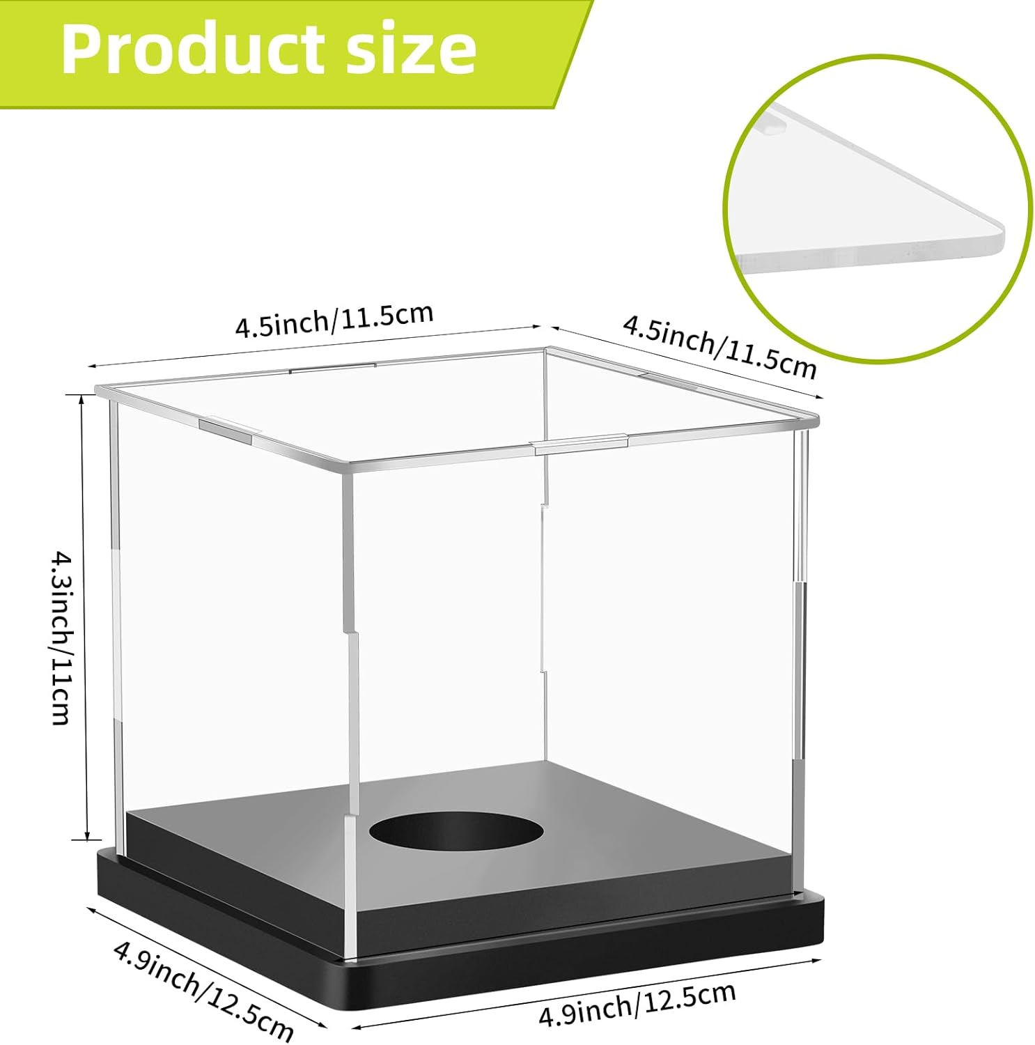 ODM 2PCS Softball Display Case Acrylic Clear Display Box Baseball Tennis Golf Protected Stand for Signed Memorabilia Large 12 Inch Sports Game Ball Storage Cube Custom Logo Service