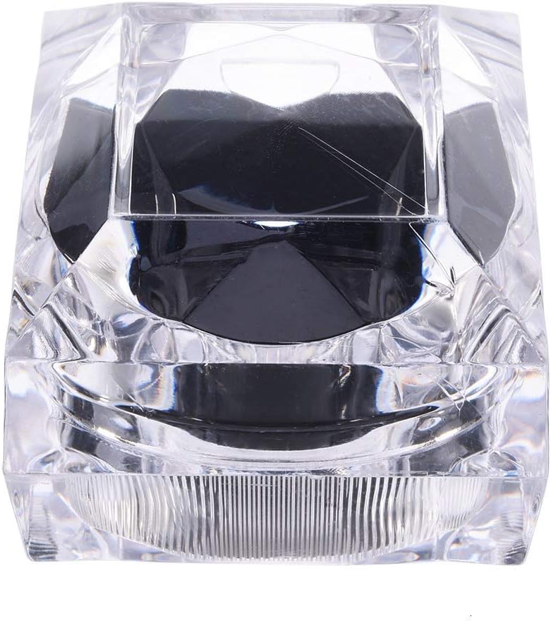 ODM Thickened 12 pcs Clear Crystal Ring Gift Boxes Earrings Jewelry Storage Box Acrylic Display Organizer Case for All Kinds of Ring Earrings Velvet Insert Black, 1.8" x 1.8" x 1.8" Custom Mold Development