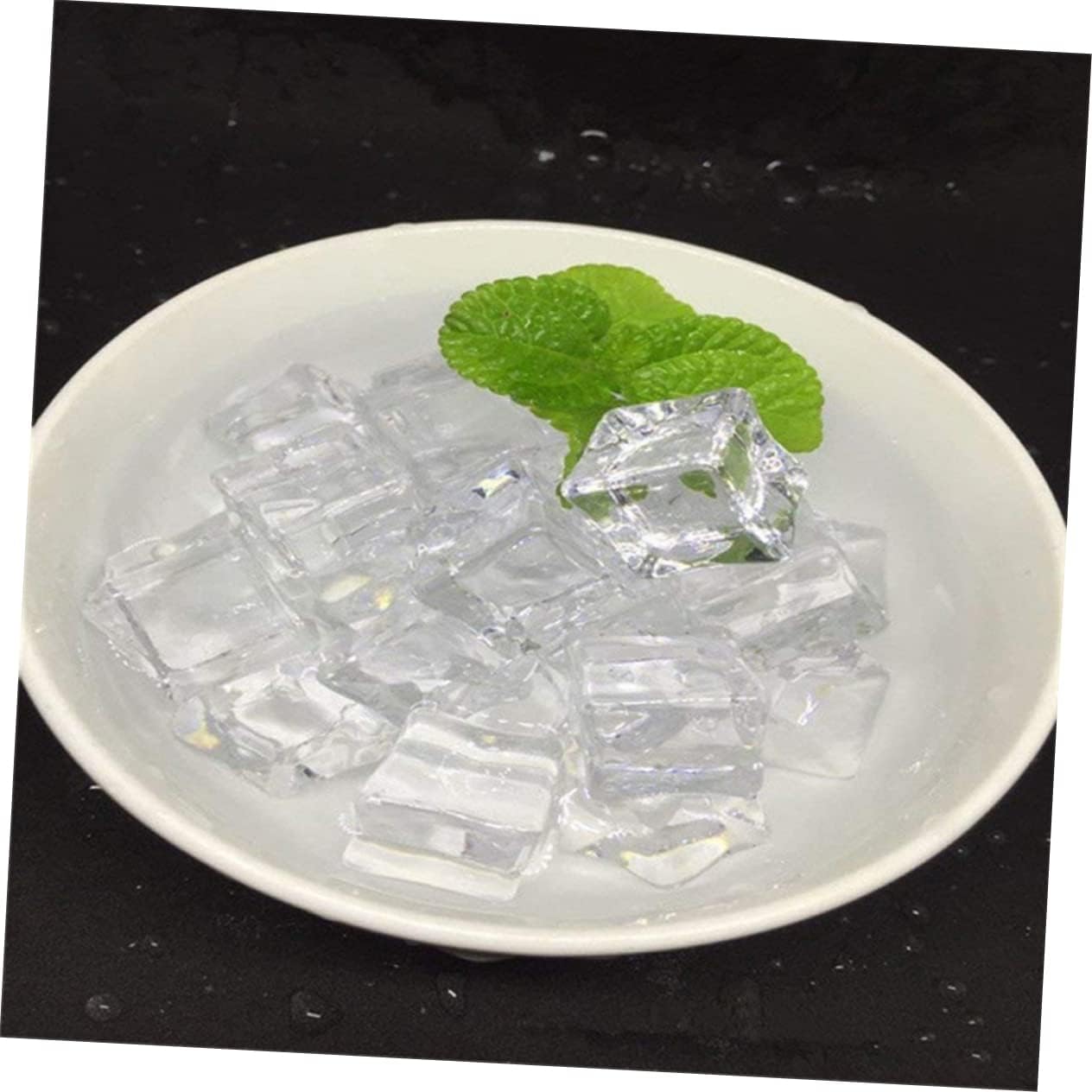 ODM PRETYZOOM 50Pcs Clear Fake Ice Cubes for Photography Props Kitchen Decoration Realistic Acrylic Ice Cubes for Parties Events and Display Ornaments Custom Logo Service