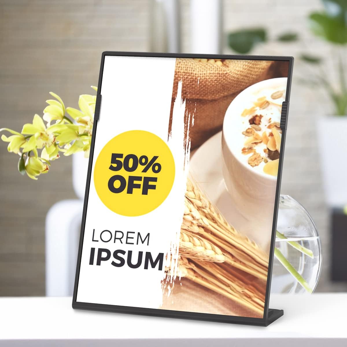 Wholesale MaxGear Fall Resistant Acrylic Sign Holder 8.5 x 11 Inches 3 Pack, Slant Back Table Flyer Menu Display Stand, Heavy Duty Plastic Acrylic Sign Frame Paper Holder for Business, Store, Restaurant, Black China Factory Bulk Supply