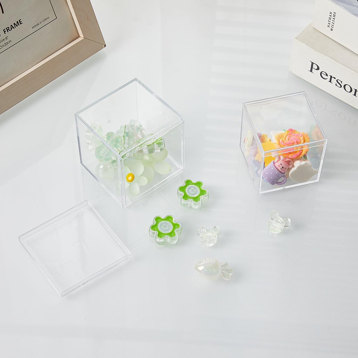 ODM Clear Acrylic Box with Lid, 30 PCS 2.2x2.2x2.2 Inch Plastic Box for Organizer Storage Box for Candy Pill and Tiny Jewelry (30) Custom Mold Development