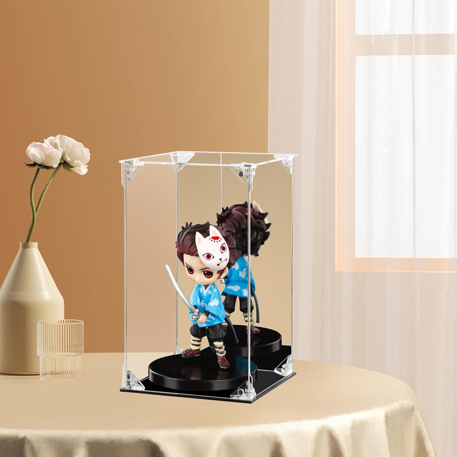 Wholesale OEM ODM Acrylic Display Case Clear Action Figure Display Case with Mirrored Back, Dustproof Protection Display Box Alternative Glass Case for Collectibles Figures Models Doll Toys (6x6x10 inch; 15x15x25 cm) Factory & Supplier