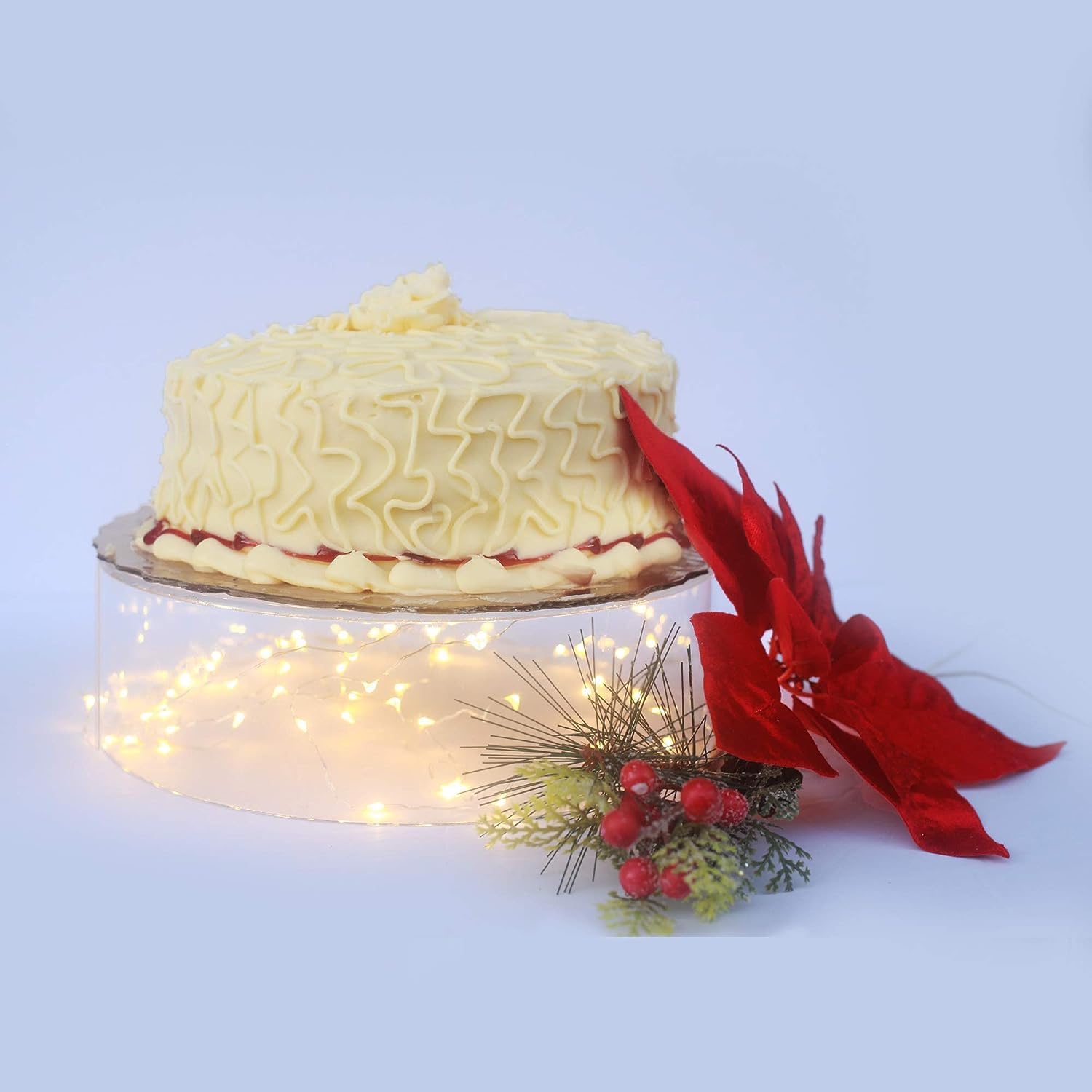 Private Label Acrylic Riser Stand - 3" H x 10" D Round Cylinder Shape, Display Stands for Cake, Figurines, Jewelry, and Crafts. Tabletop Acrylic Stand for Art and Décor, Centerpieces, and More OEM Wholesale Manufacturer