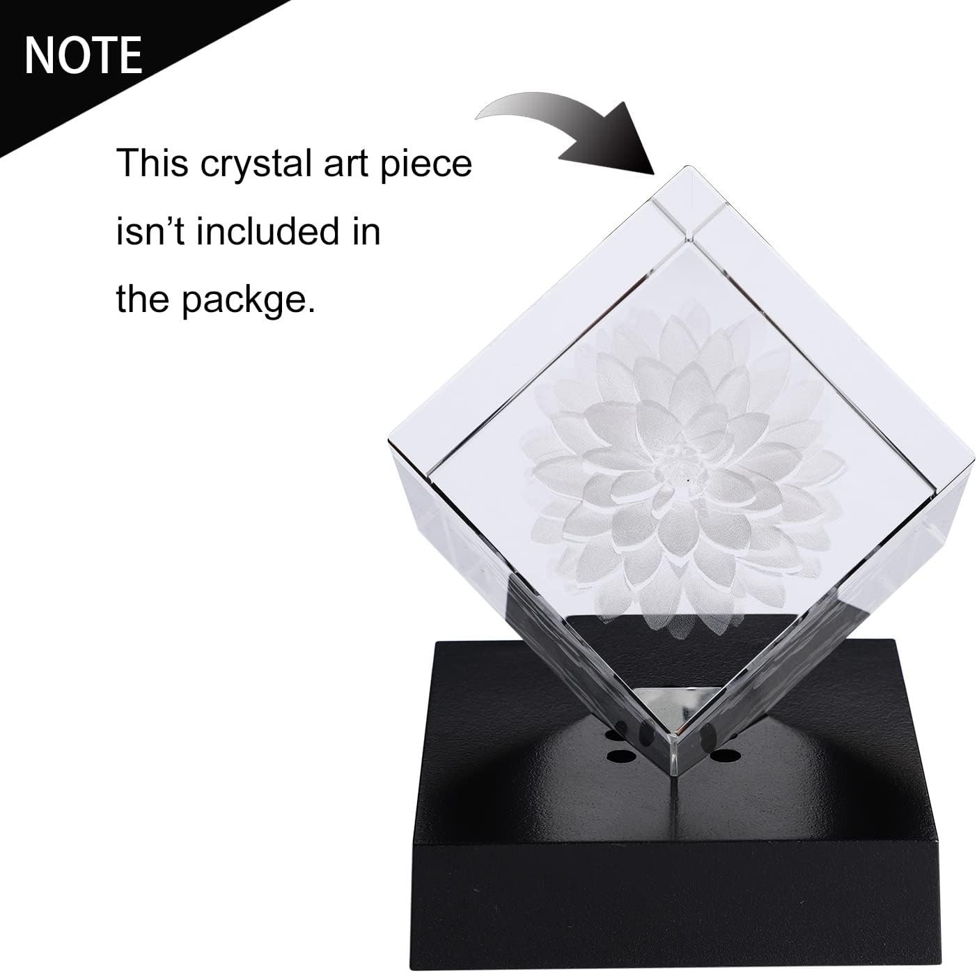 ODM Facmogu LED Lights Base for Crystal 3D Glass Art, Plactic Pedestal Color Show Stand for Crystal Awards, Trophies, Statues, Figurines,USB Powered LED Display Base Stand (White) Custom Logo Service