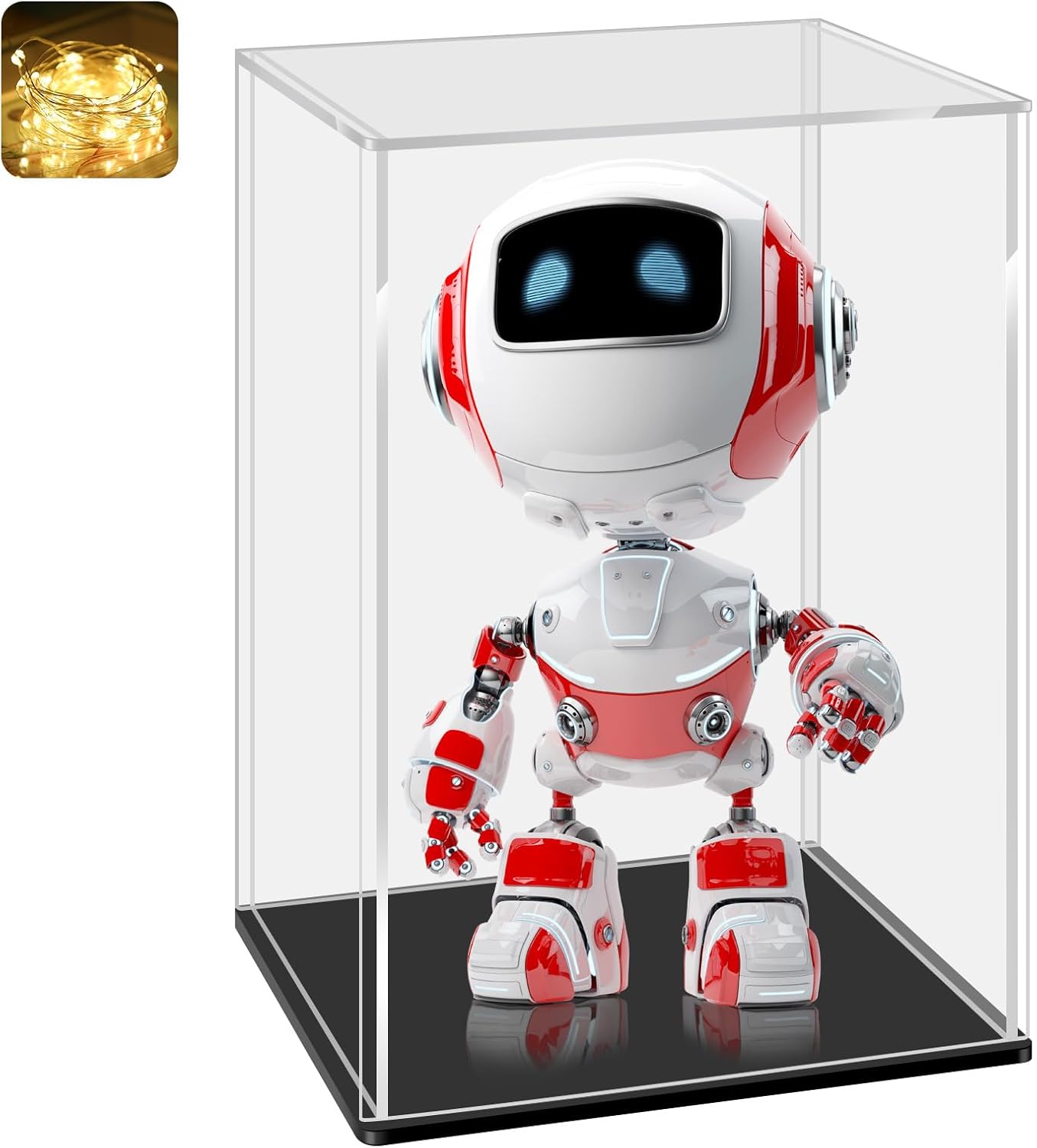 Wholesale OEM ODM LANSCOERY Acrylic Display Case, Assemble Showcase Display Box for Collectibles, with Dustproof & Seamless Display Design, 6x6x10inch Black Base Factory & Supplier