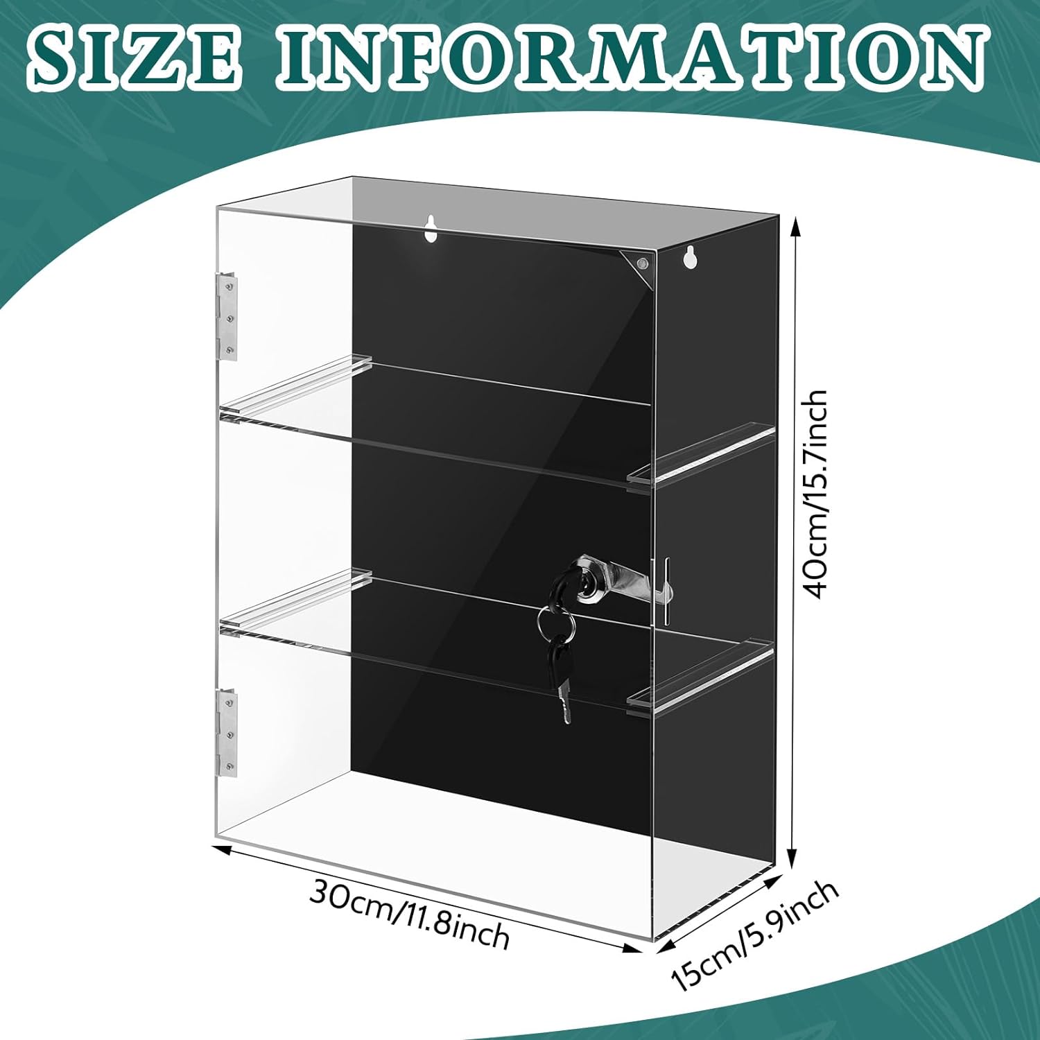 Wholesale OEM ODM Barydat Acrylic Display Case with Lock Key Countertop Display Case Clear Showcase Display Cabinet Multi Functional Safe Storage Box for Retail Store (Black Removable 3 Tier,11.8 x 5.9 x 15.7 Inch) Factory & Supplier