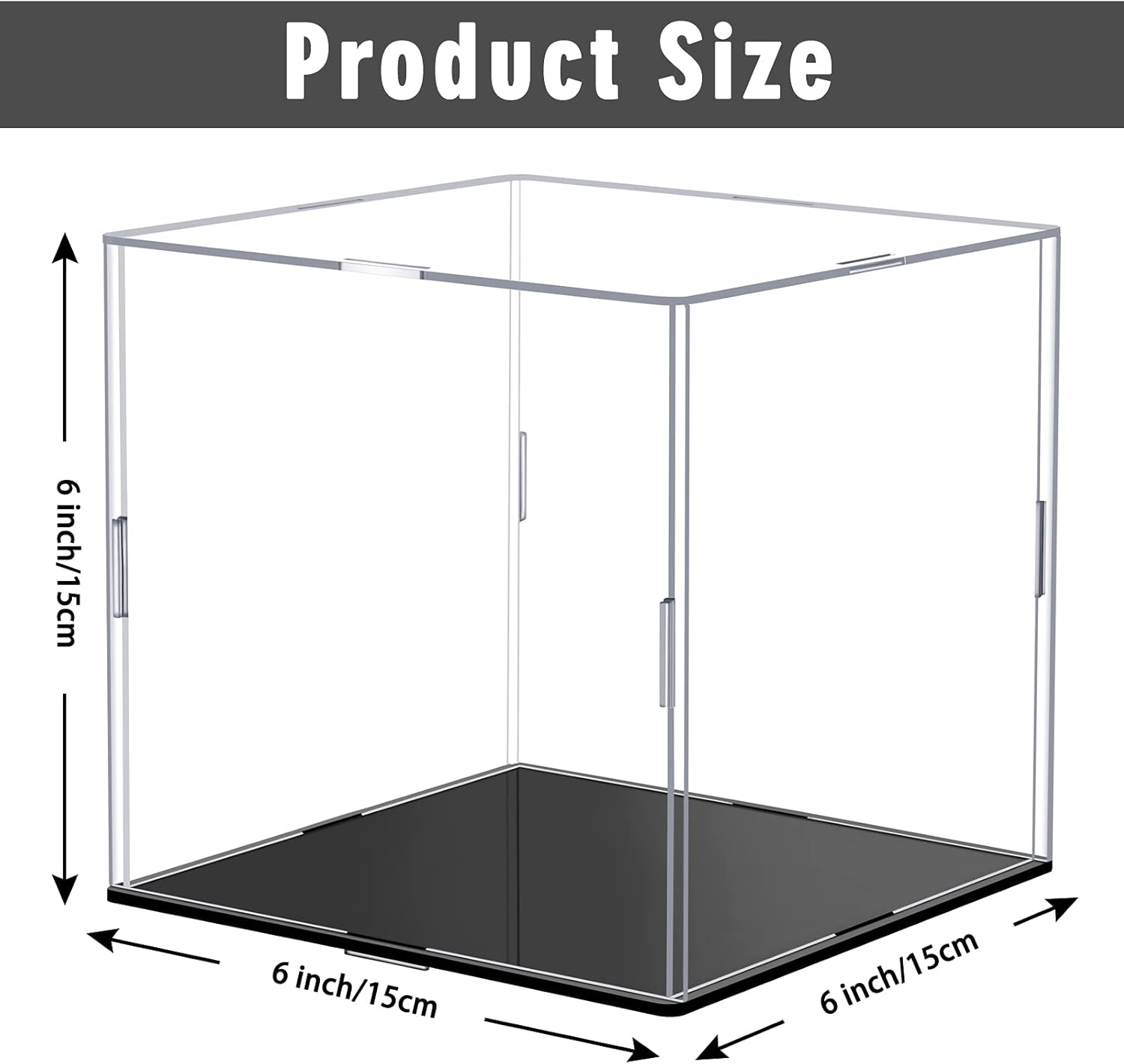 Wholesale OEM ODM Clear Self-Assembly Acrylic Display Case Transparent Dust Proof Protection Showcase for Figurine Collectibles Figures Basketball(6 x 6 x 6 Inch) Factory & Supplier