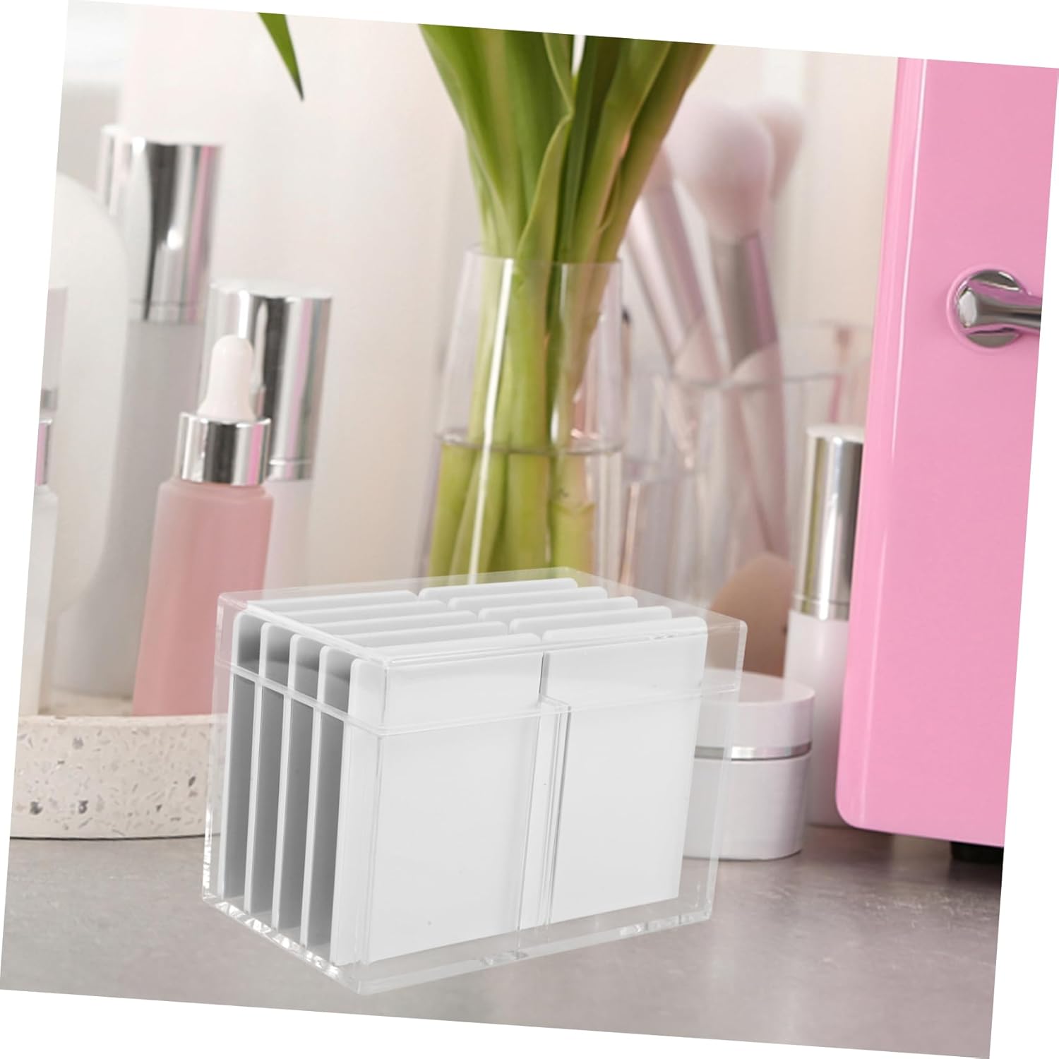 Private Label Acrylic Eyelash Storage Box Multi Organizer for False Eyelashes Durable and Stylish Display Case Travel Friendly Design for Easy Makeup Application Custom Logo Service