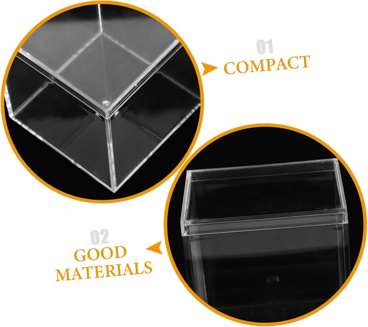 ODM VICASKY 2pcs Transparent Acrylic Display Case for Puzzle Cubes Multi Purpose Storage Box Clear Cube Organizer for Collectibles Strong Protection for Small Items Custom Logo Service