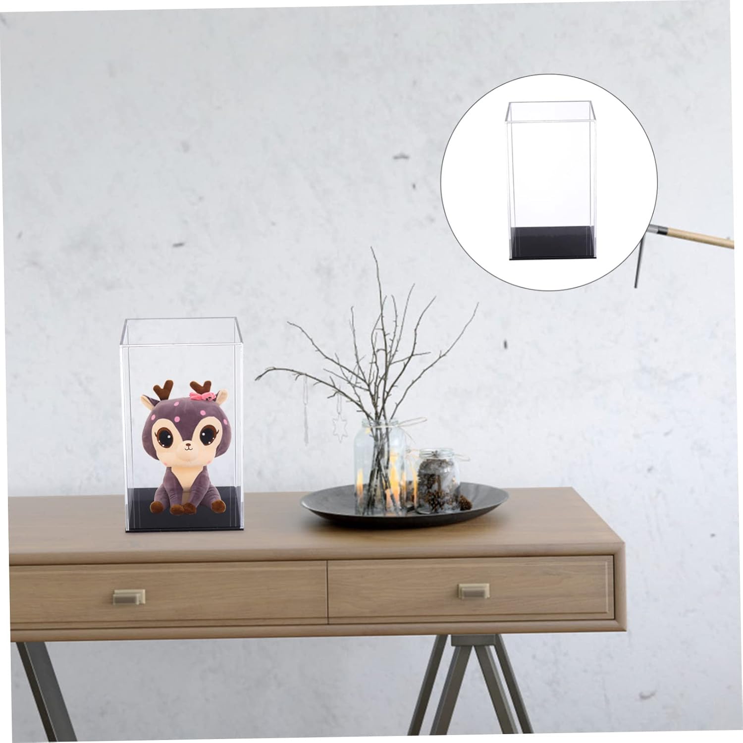 Wholesale OEM ODM 1pc Transparent Acrylic Display Case for Collectibles Vertical Model Storage Box Sturdy Design for DIY Micro Landscapes Art Display Factory & Supplier