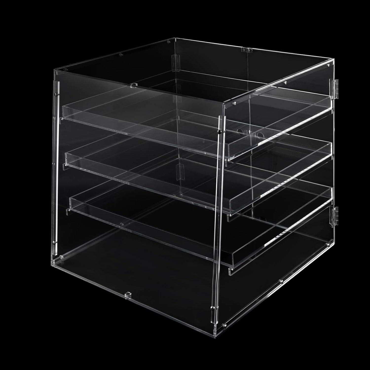 Wholesale OEM ODM 3 Tray Acrylic Bakery Display Case, 18.7 x 17.7 x 17.7 Inch Clear Countertop Pastry Display with Door for Bakery Dessert Cupcake Factory & Supplier