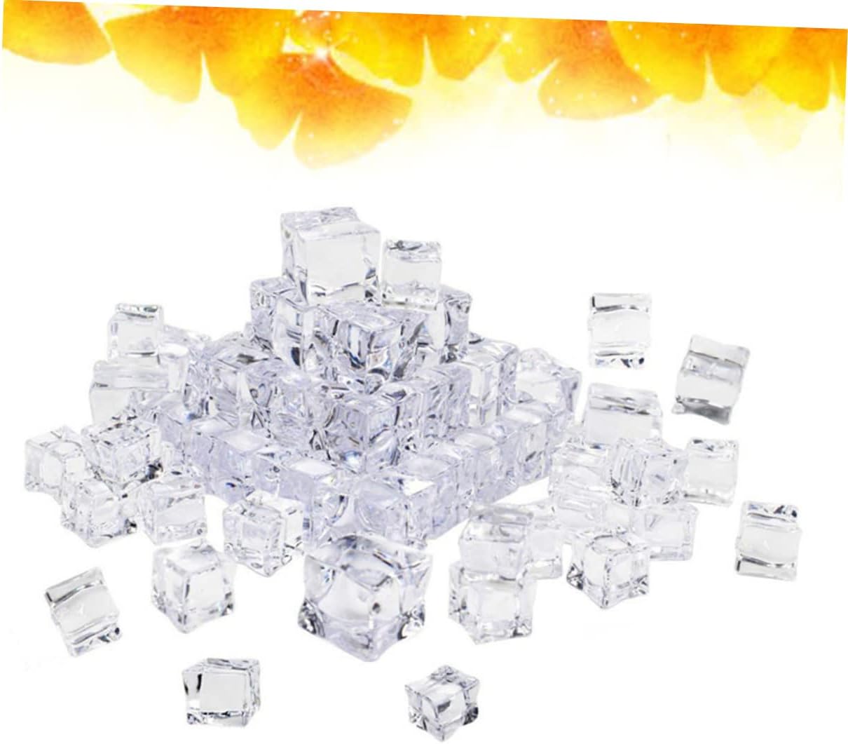 ODM PRETYZOOM 50Pcs Clear Fake Ice Cubes for Photography Props Kitchen Decoration Realistic Acrylic Ice Cubes for Parties Events and Display Ornaments Custom Logo Service