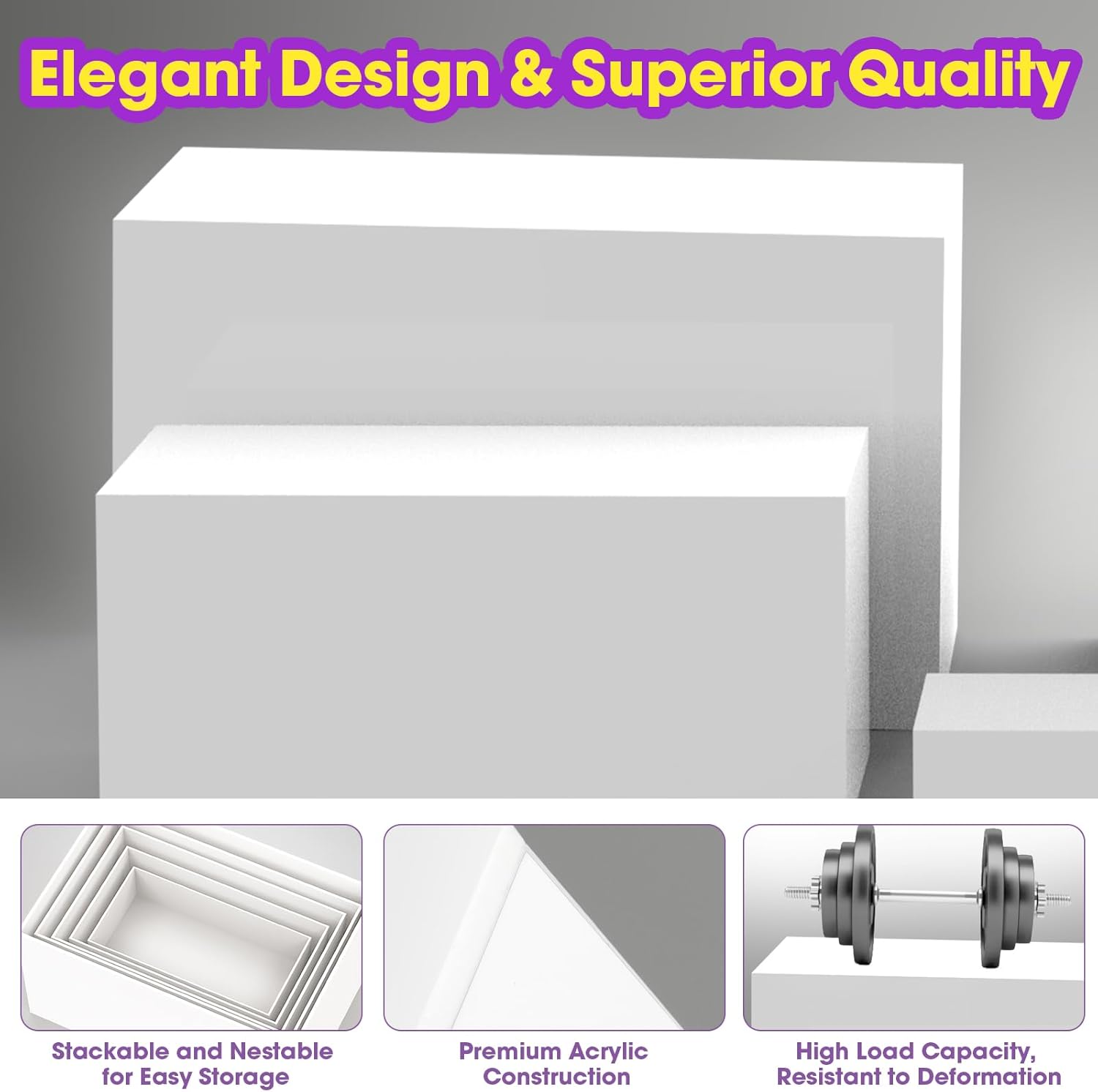 ODM Buffet Risers, 5PCS Risers Display Stands for Buffet Table, Acrylic Dessert Risers, Food Risers for Catering, Display Stands for Party, Wedding, and Event Decor, Clear Acrylic Cube Display Custom Logo Service