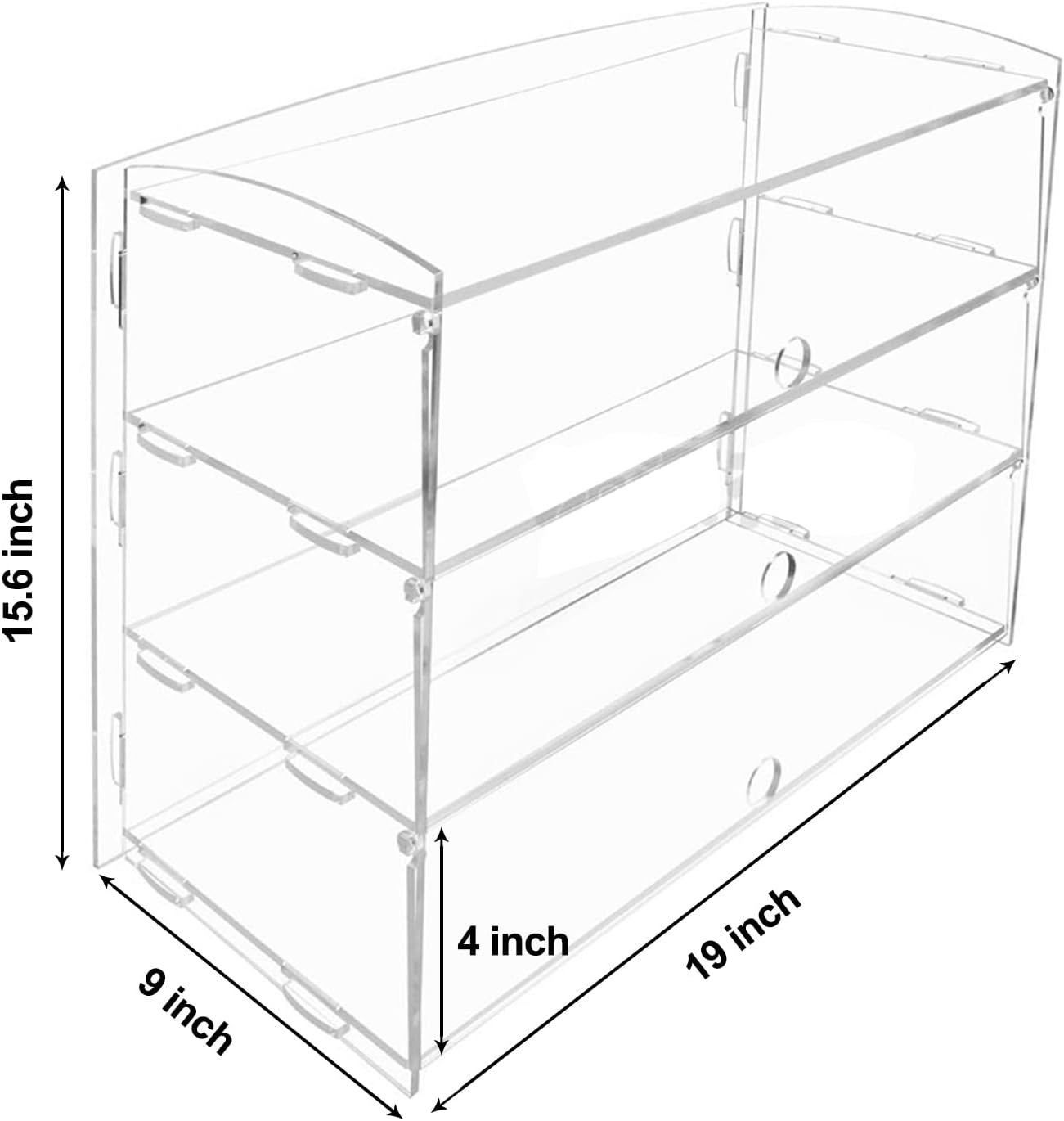 Wholesale OEM ODM Acrylic Pastry Display Case Bakery Countertop Display Case Retail Display Counter Clear Shelf Factory & Supplier