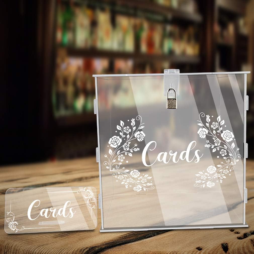 ODM Acrylic Card Box with Lock Gift, Money Holder for Wedding Reception, Anniversary, Birthday & Graduation Decorations (Clear) Custom Mold Development