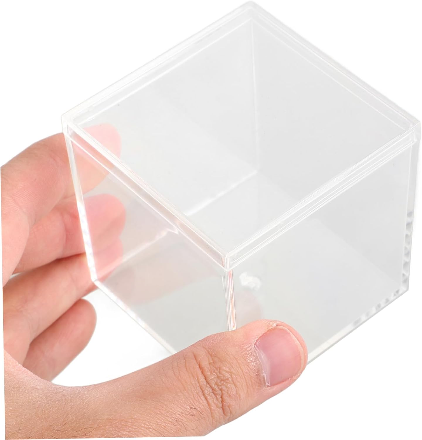 ODM VICASKY 2pcs Transparent Acrylic Display Case for Puzzle Cubes Multi Purpose Storage Box Clear Cube Organizer for Collectibles Strong Protection for Small Items Custom Logo Service