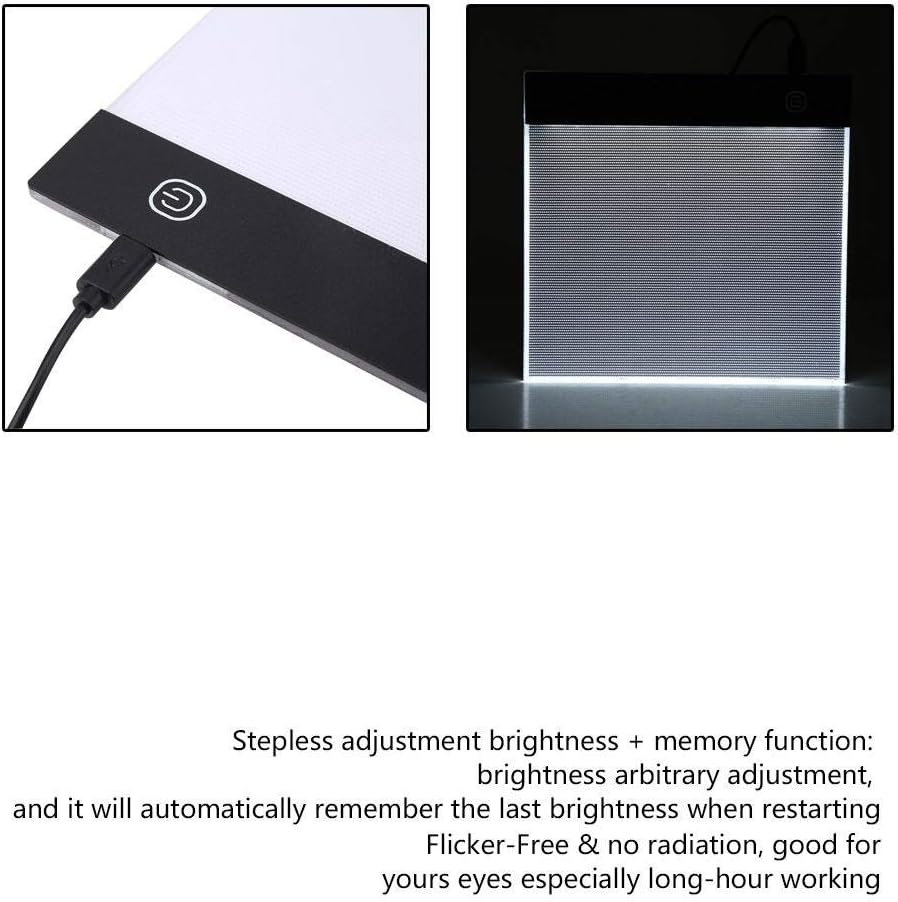 Private Label A5 Size LED Tracing Light Box Board Drawing Copy Pad Table+USB Cable Drawing Streaming Sketching Animation Stenciling for Stenciling, 2D Animation, Calligraphy Ecommerce Ready Product