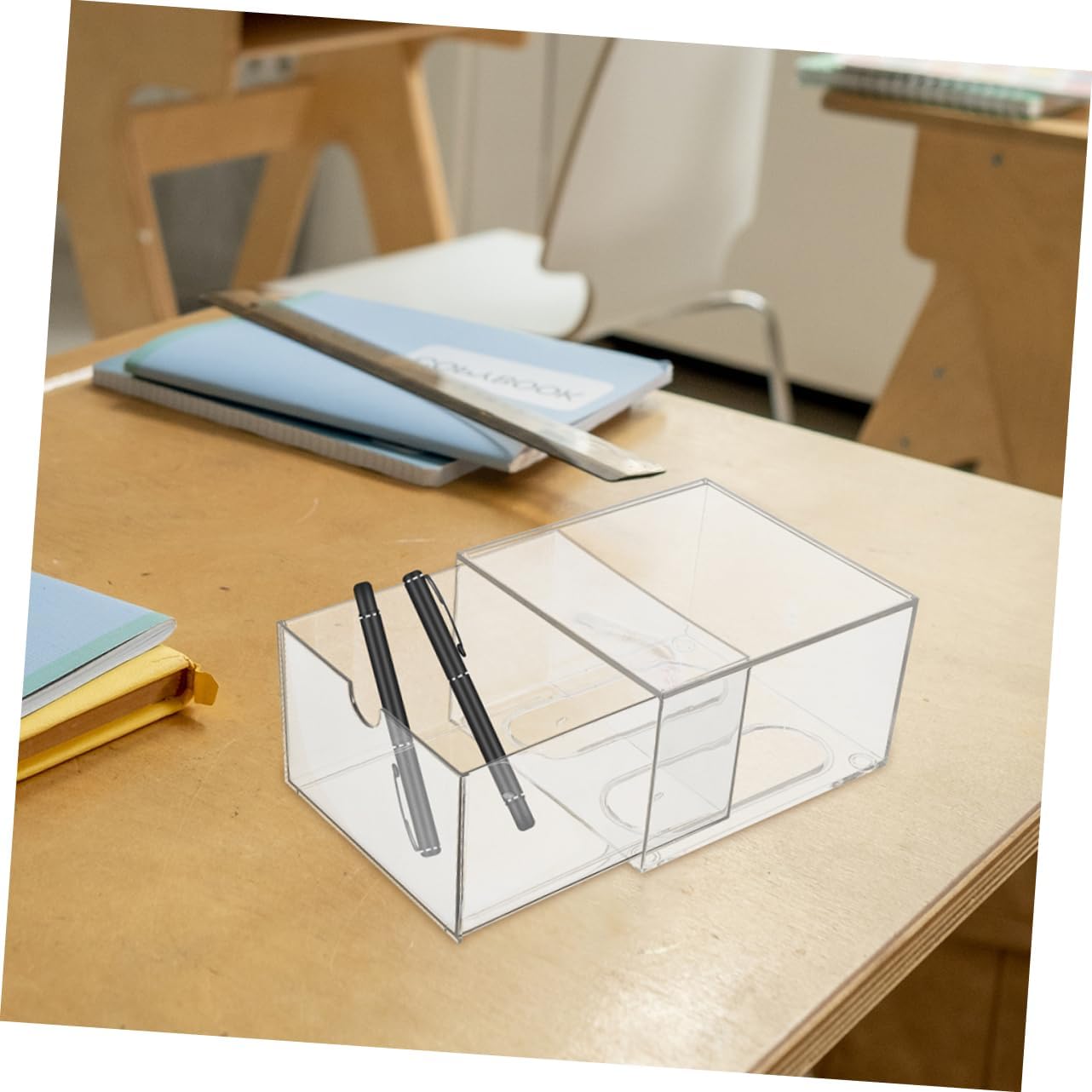 Private Label Stackable Clear Acrylic Makeup Organizer Drawer Transparent Cosmetic Storage Box for Vanity Bathroom Facial Tissue Organizer with Elegant Design Custom Logo Service