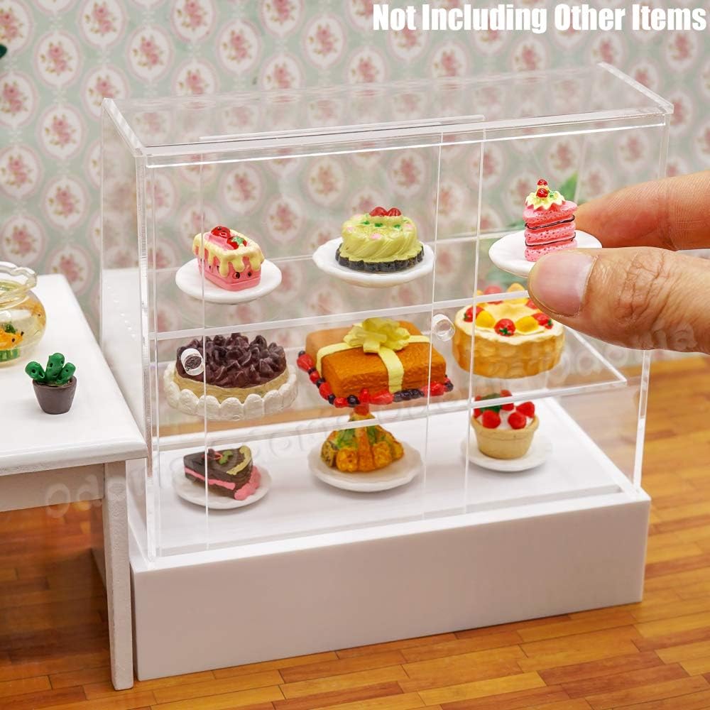 Wholesale OEM ODM Odoria 1/12 Miniature Acrylic Bakery Display Dollhouse Decoration Accessories Factory & Supplier