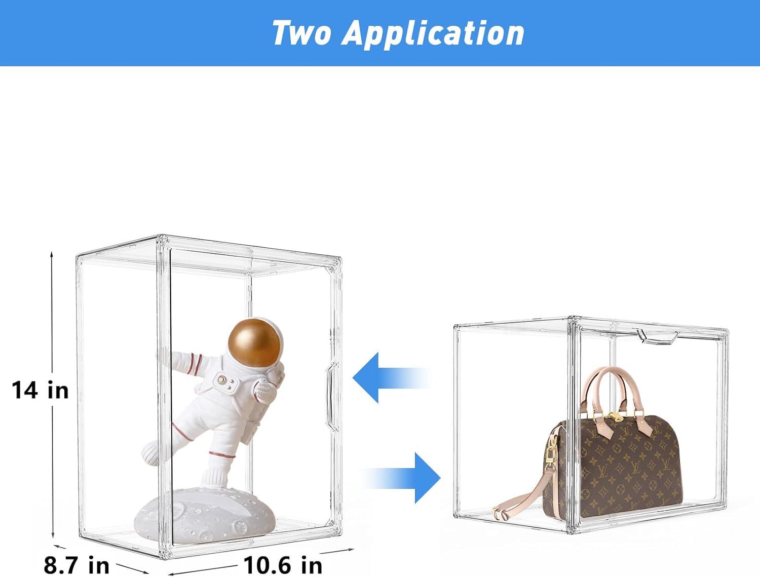 Wholesale OEM ODM KSacry 3PCS Acrylic Display Case, Display Cases for Collectibles, Purse Storage Organizer, Clear Acrylic Display Boxes with Lid for Handbags, Shoes, Collectibles, Cosmetic and Toys Factory & Supplier