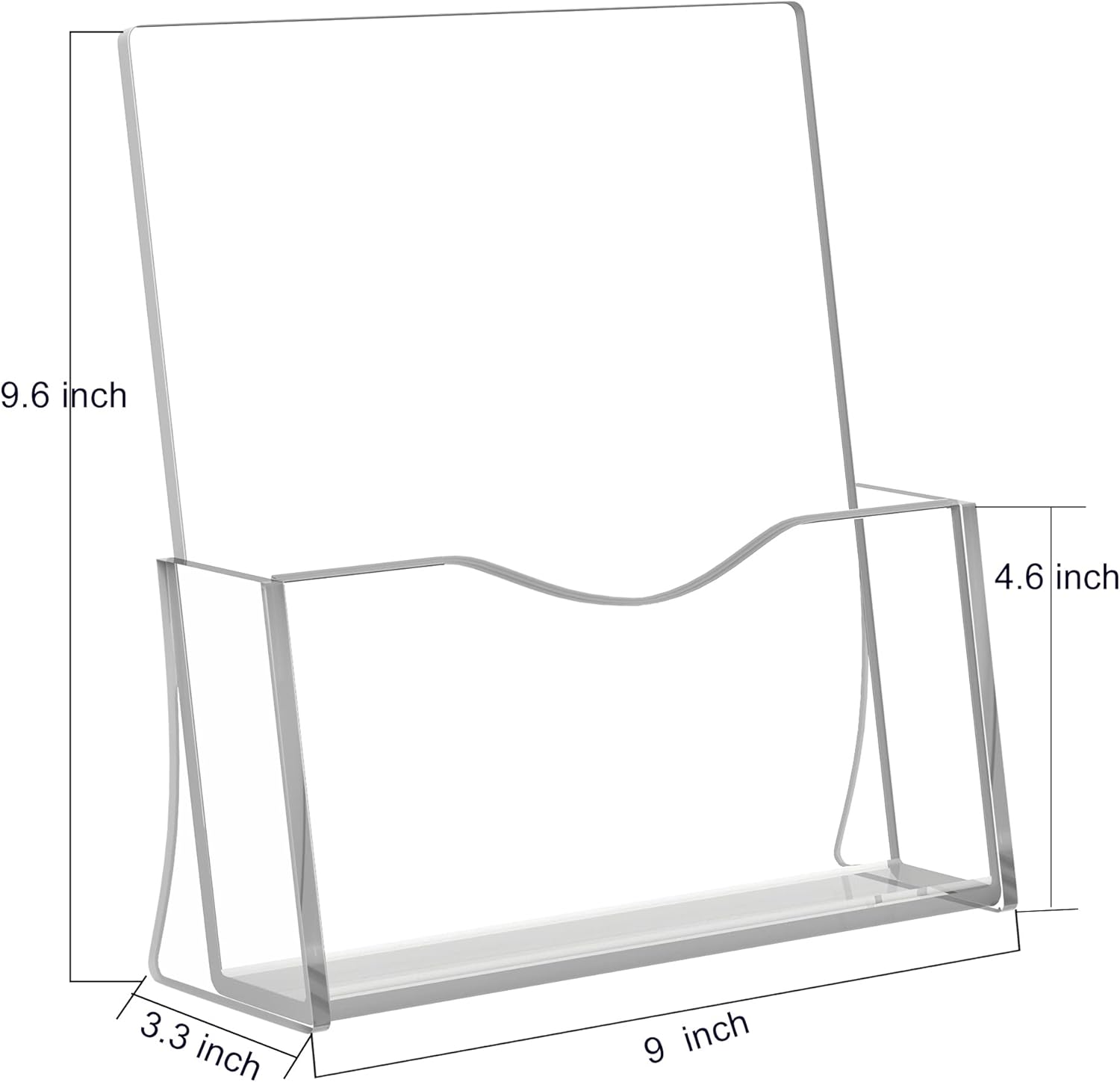 Wholesale Acrylic Brochure Holder, 8.5 x 11 inches Clear Acrylic Literature Holder Plastic Flyer Display Stand (2 Pack) China Factory Bulk Supply