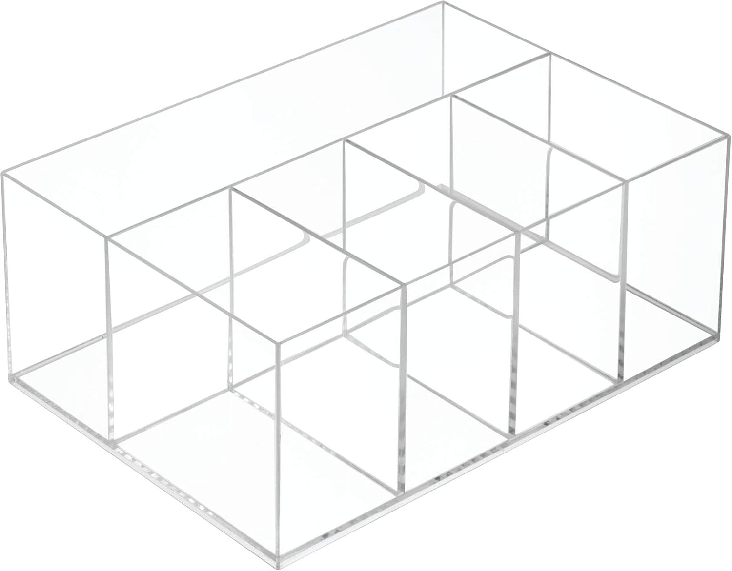 Private Label iDesign 5-Section Divided Vanity Organizer for Cosmetic Storage - Clear Factory Direct Price