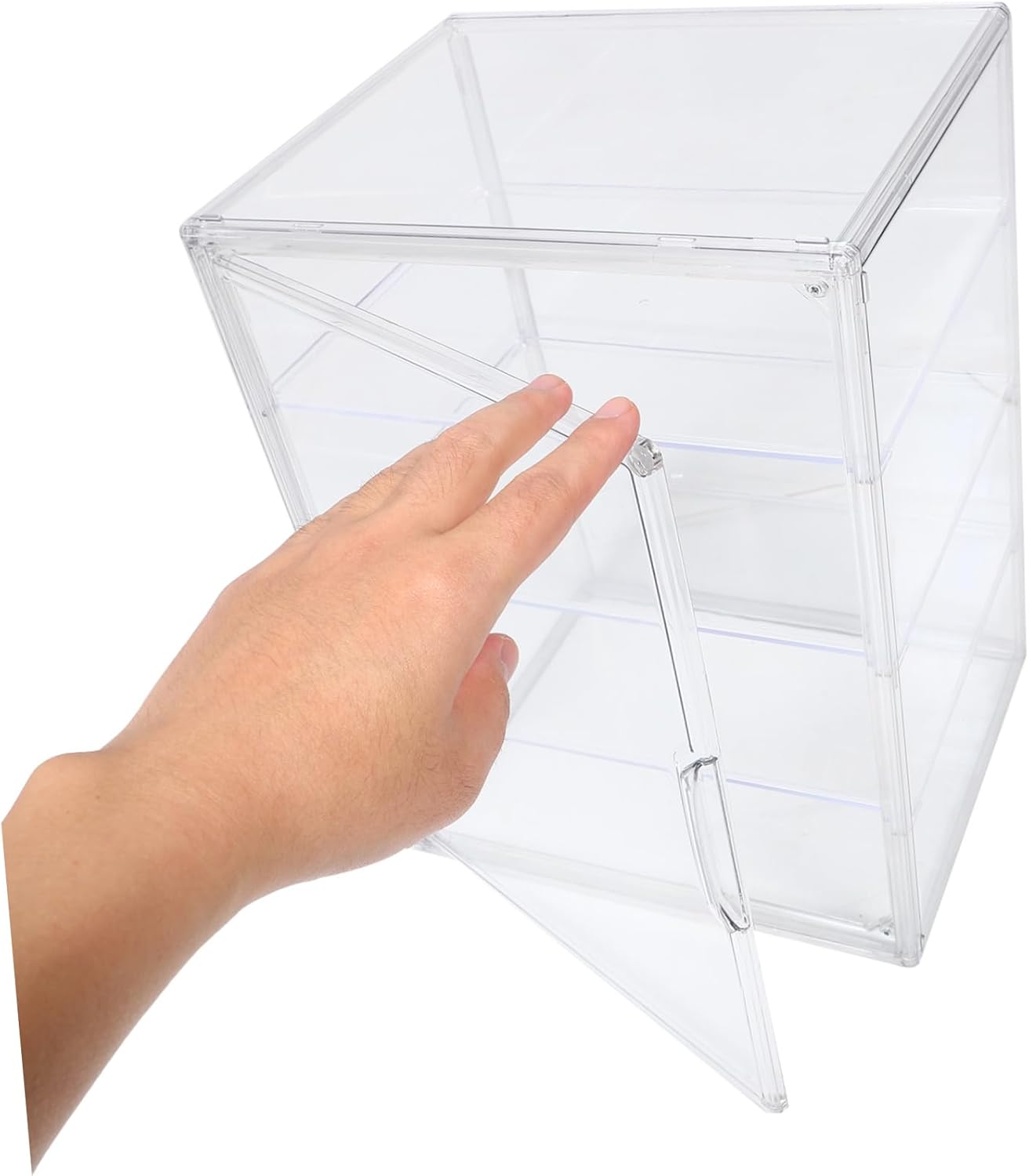 Wholesale OEM ODM Mikinona Bread Display Cabinet Pastry Display Case with Lid Storage Box for Cookies Counter Top Bakery Case Magnetic Door Design Factory & Supplier