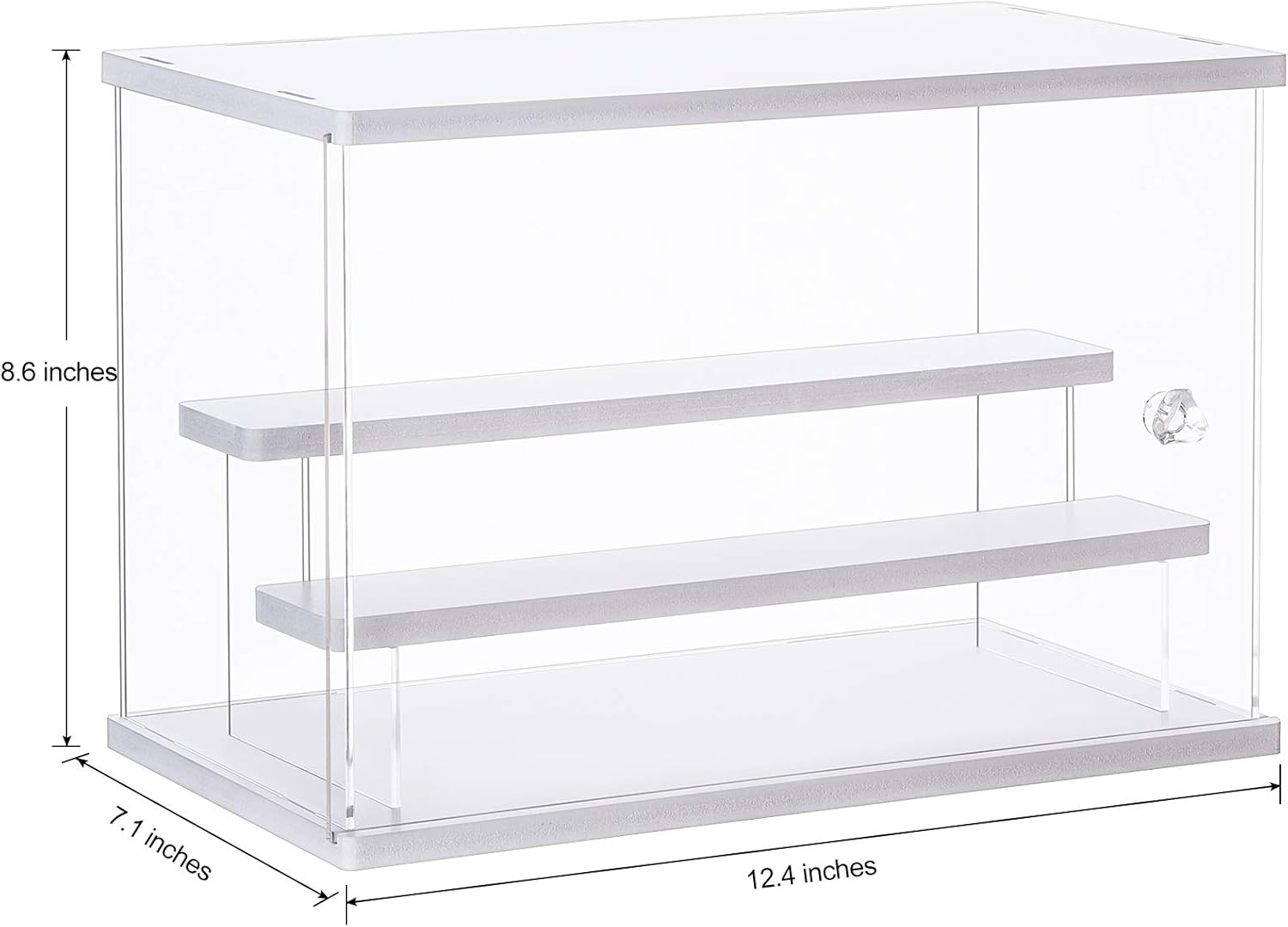 Wholesale OEM ODM Acrylic Display Case Clear Display Storage Box Countertop Cube for Collectibles, Action Figures, Miniature Figurines Dustproof Protection Storage & Organizing (White, 12.4x7x8.6in) Factory & Supplier