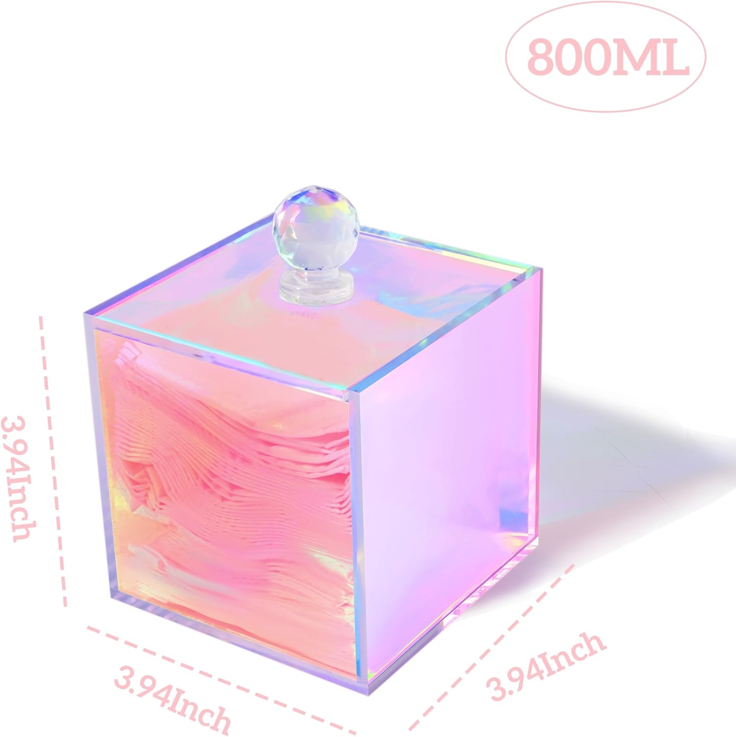 ODM Acrylic Box with Lid Clear Display Case Gift wrap Boxes Prism Box Transparent Square Cube Storage Organizer Containers for Wedding,Birthday Custom Logo Service