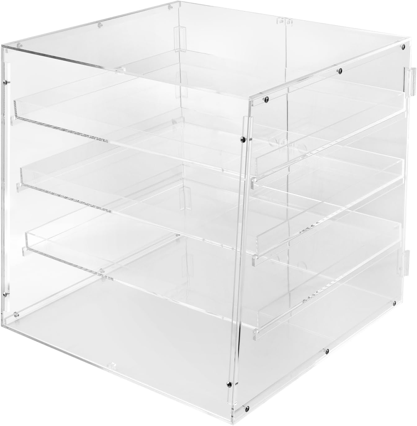 Wholesale OEM ODM Clear Acrylic Pastry Display Case, Bakery Display Case Countertop 3-Tier Commercial Countertop Display Case Large Display Box Bread Display Case (L 18.7" × D 17.71"× H 17.71") Factory & Supplier