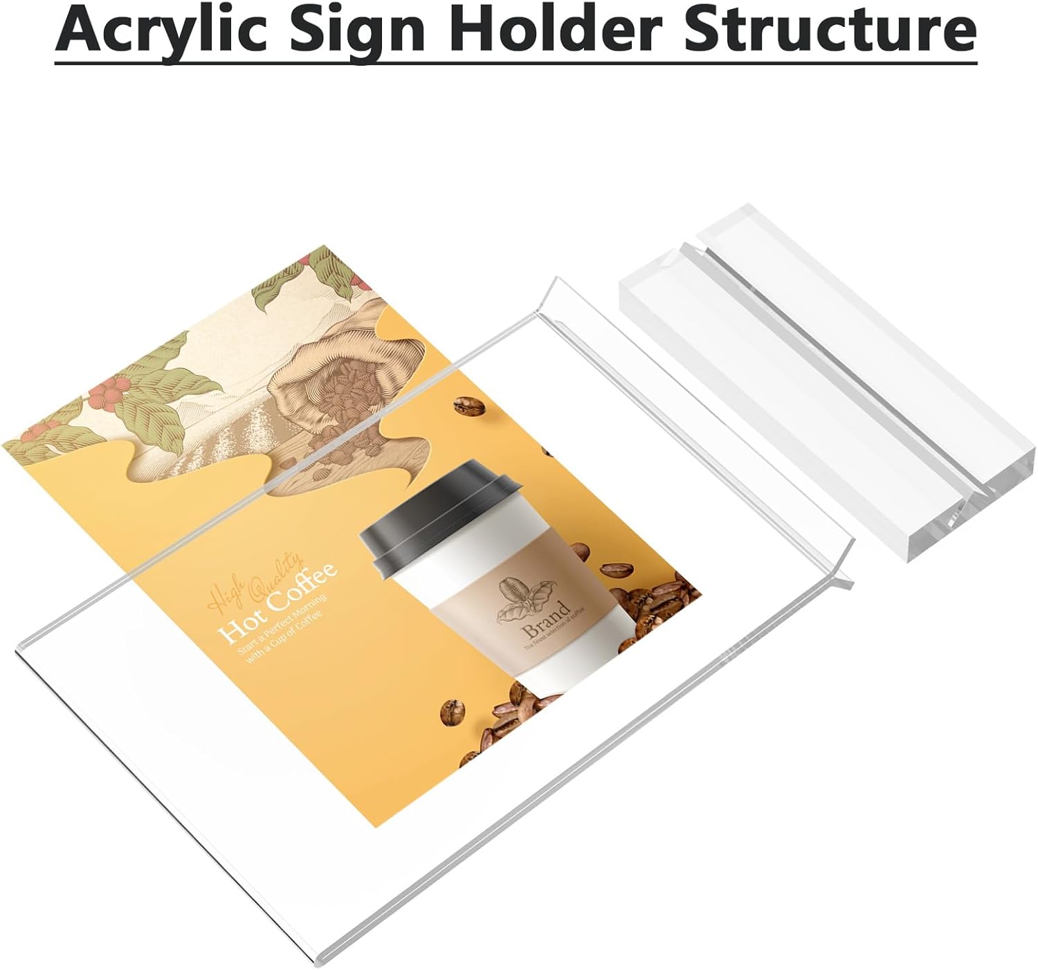 Private Label MaxGear 5x7 Acrylic Sign Holder 6 Pack, Clear Table Display Stand， Double Sided Flyer Menu Holder Photo Frame, Plastic Paper Holder Acrylic Picture Frames for Stores, Restaurants, Hotels, Office OEM Wholesale Manufacturer