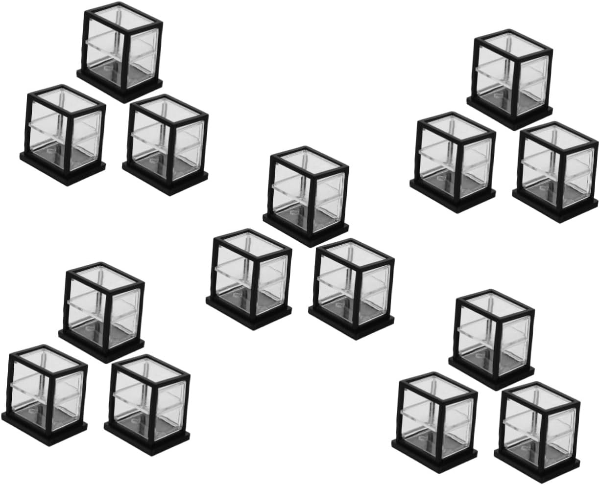Milisten 6pcs Miniature Bakery Display Case Double Layer Transparent Dollhouse Cabinet for Decoration Charming House Accessory for Landscape Display