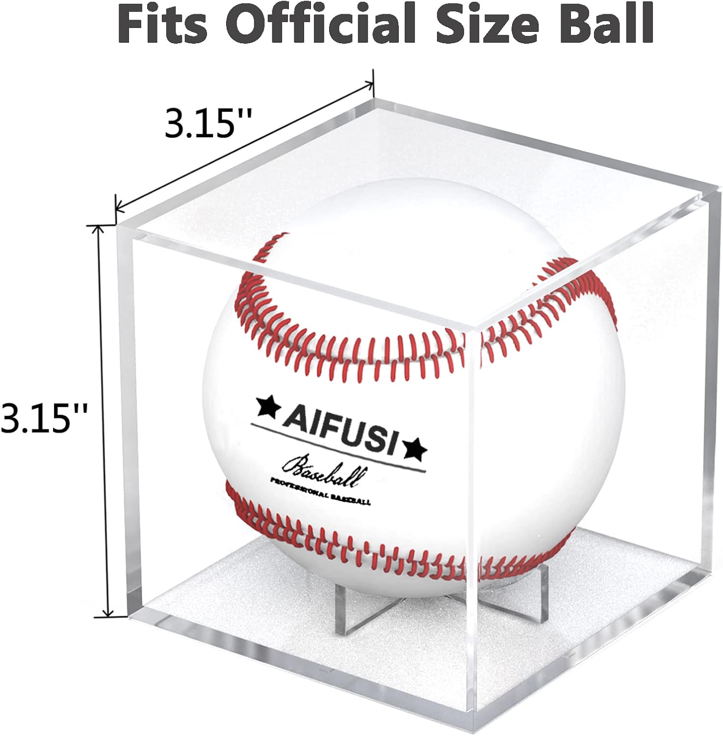 ODM Baseball Display Case, UV Protected Acrylic Cube Baseball Holder Square Clear Box Memorabilia Display Storage Sports Official Baseball Autograph Display Case - Fits Official Size Ball(2 Pack Custom Logo Service