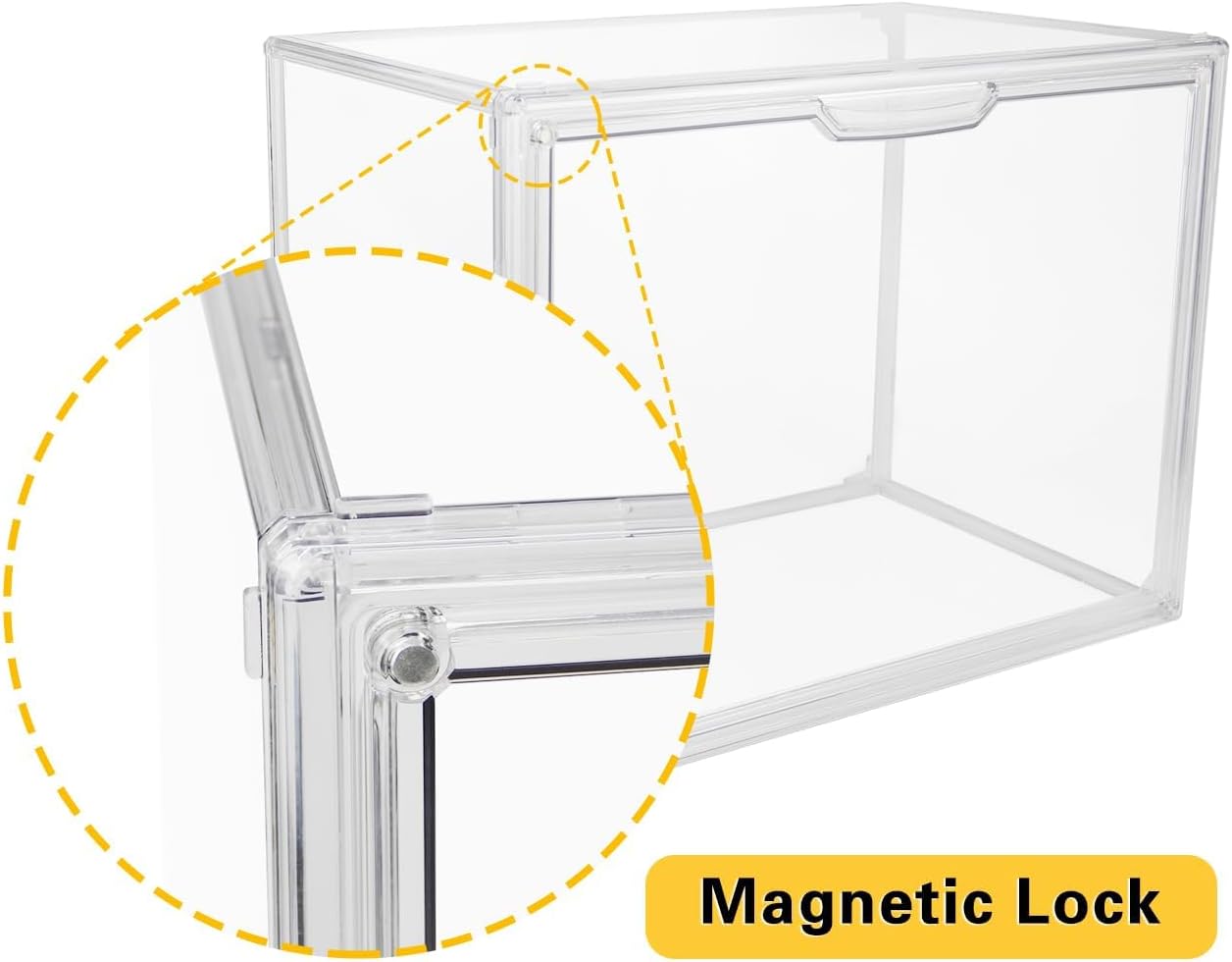 Wholesale OEM ODM Clear Stackable Plastic Storage Bins with Lid, Dustproof Display Cases, Extra Large Figures Collectibles Showcase, Boot & Shoe Boxes, Helmet Protection Organizer (Transparent, XL-1 Pack) Factory & Supplier