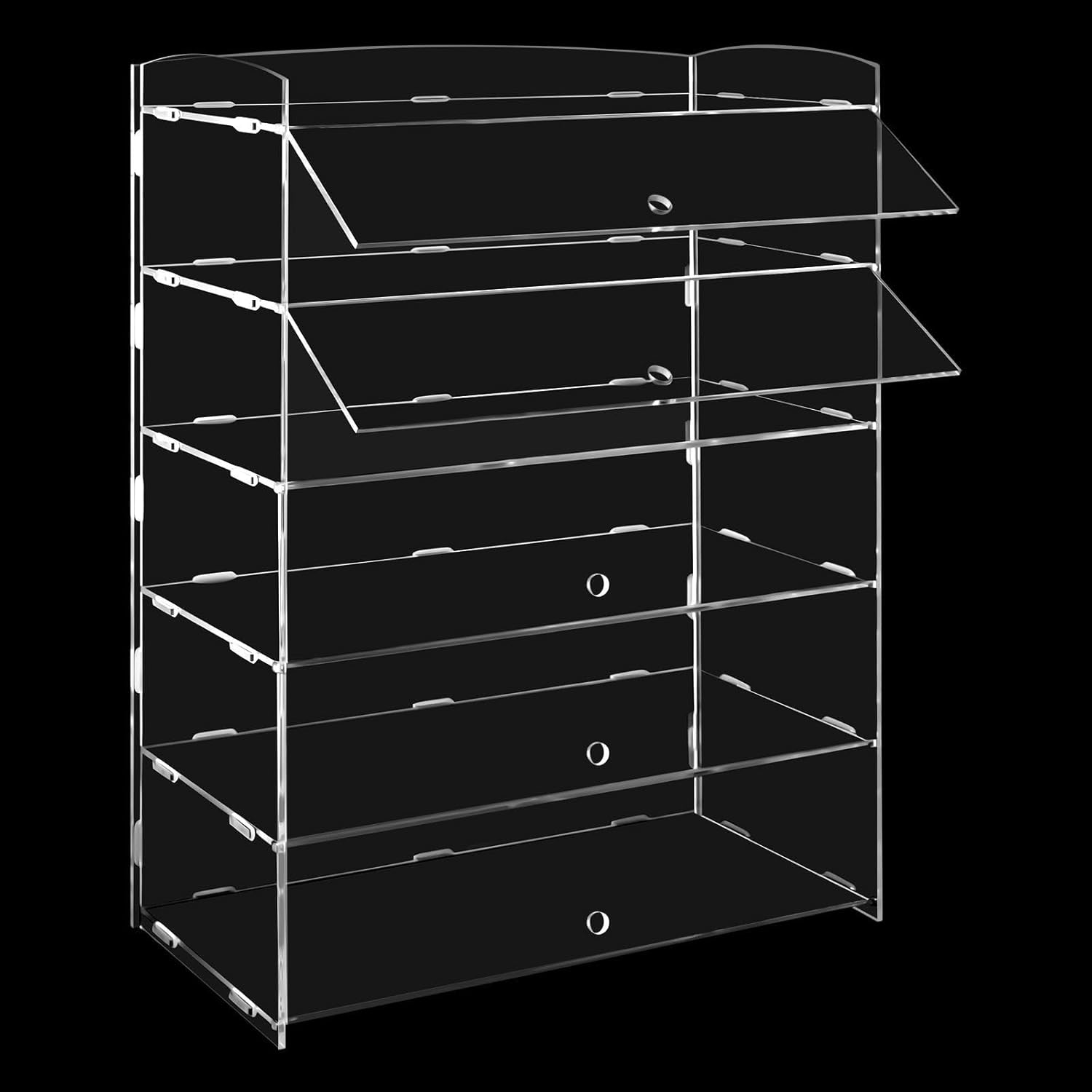 Wholesale OEM ODM 5-Tier Acrylic Display Case Bakery Pastry Clear Display Case Countertop Dessert Retail Shelf Cupcake Cookie Display Cabinet for Home Kitchen Store Factory & Supplier