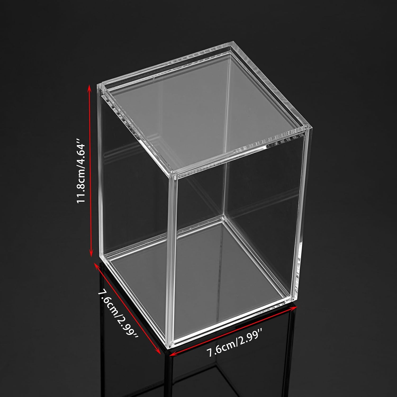 Wholesale OEM ODM JUXYES Pack of 4 Clear Display Case for Mini Action Figures, Acrylic Box With Sliding Door, Stackable Cube Small Showcase, Free Standing Collectibles Protection Factory & Supplier