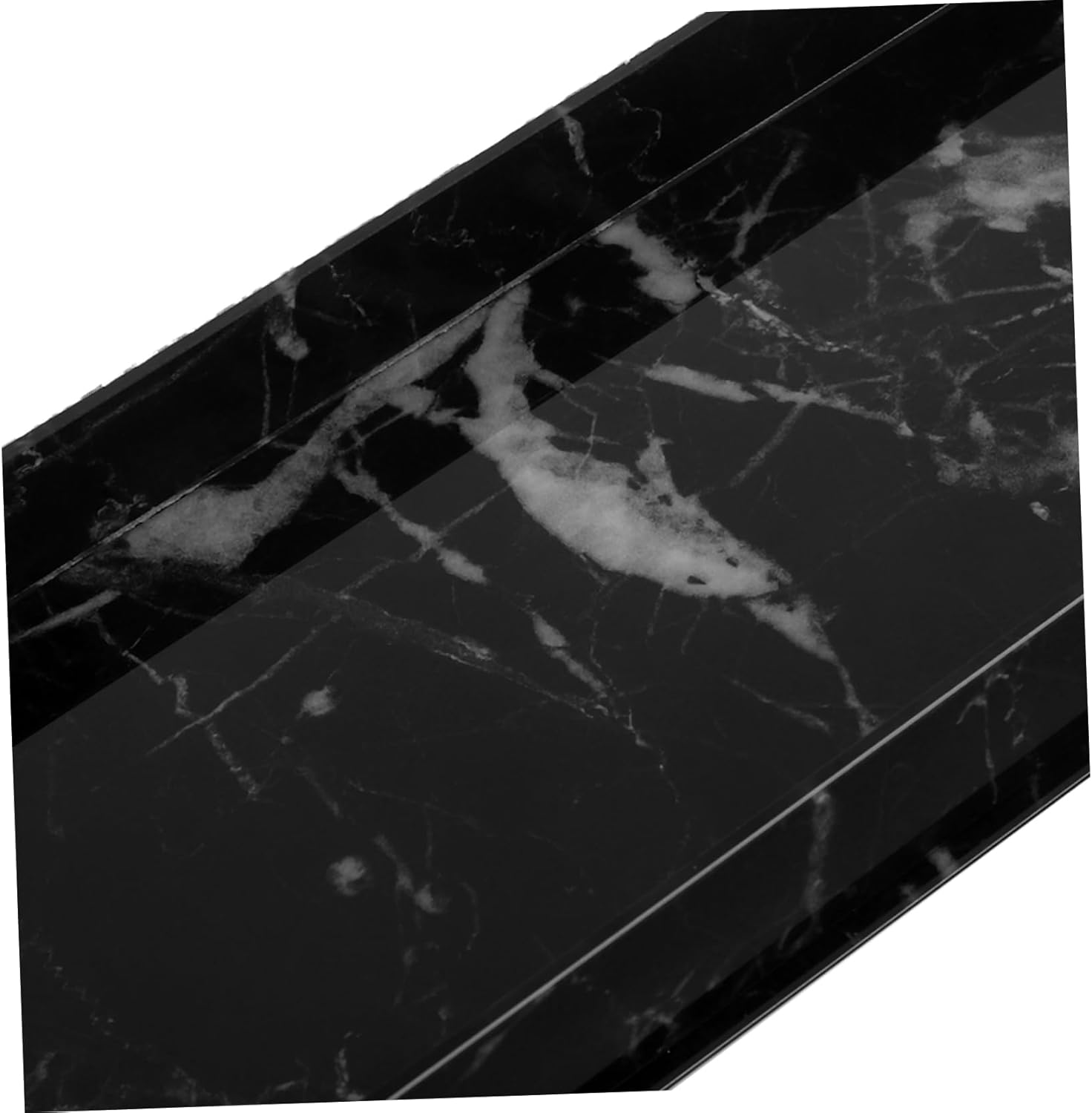 Wholesale OEM ODM Healifty Rectangular Marble Cake Tray with Cover Elegant Dessert Stand for Parties Home Use Birthdays Easy to Clean Acrylic Display Holder for Cakes Pastries Factory & Supplier