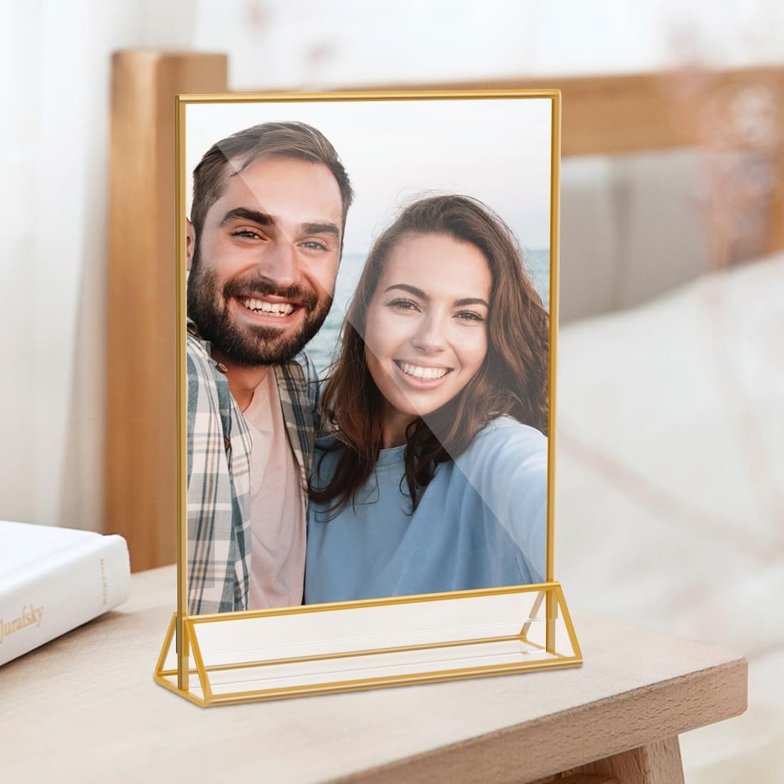 Wholesale Acrylic Sign Holder 8.5x11 Double Sided Flyer Holder Table Menu Display Stand for Wedding Table Number (6pcs) China Factory Bulk Supply