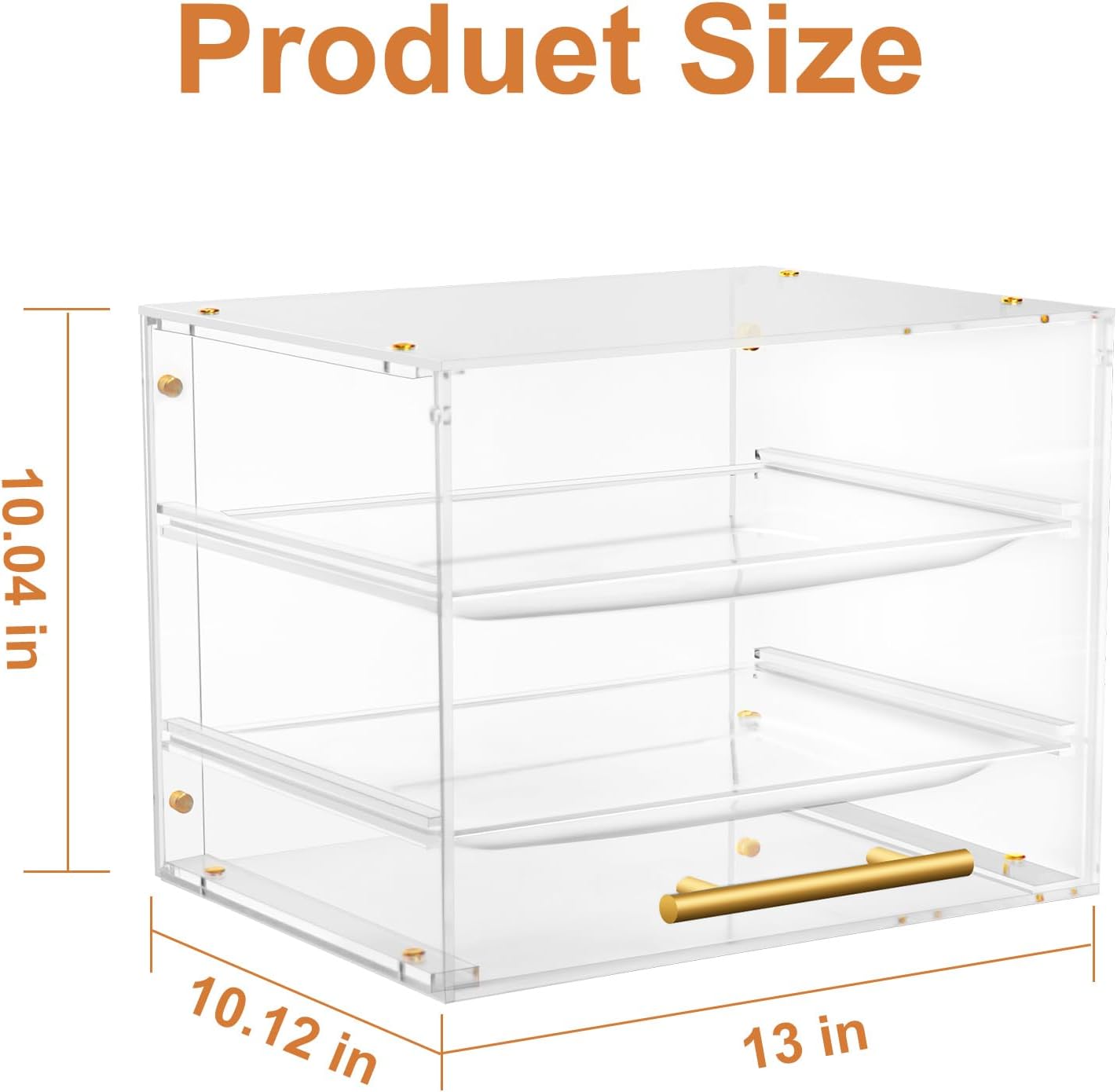 Wholesale OEM ODM Pastry Display Case, Cookie Display Case 2 Tray Commercial Countertop Bakery Display Case with Front Doors, Acrylic Pastry Case for Exquisite Dessert Display, Cookie Display Factory & Supplier