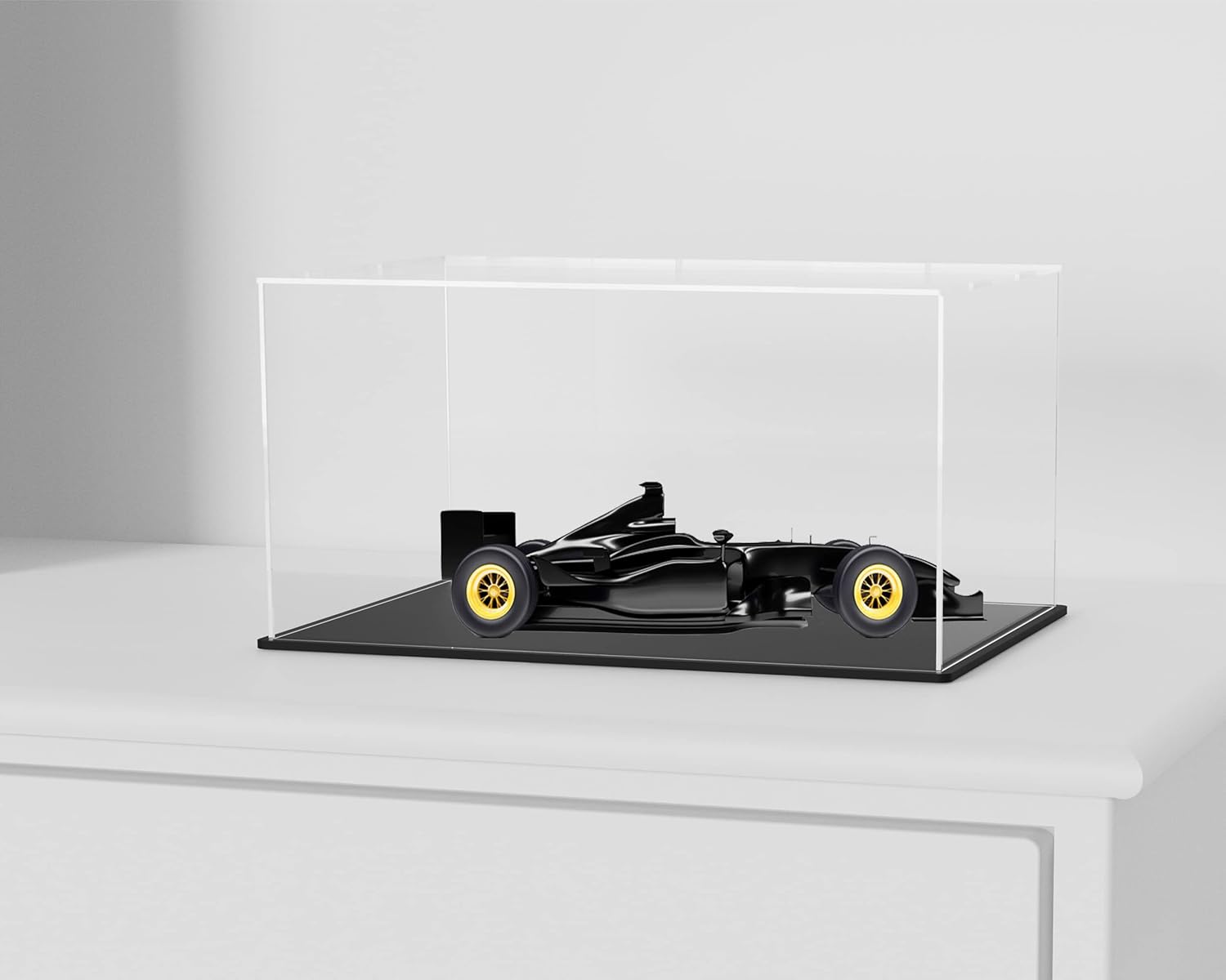 Wholesale OEM ODM Display Case with Black Acrylic Base for Collectibles, Box with Lid, Cute Stand for Action Figures [10x5x5 inch] Factory & Supplier
