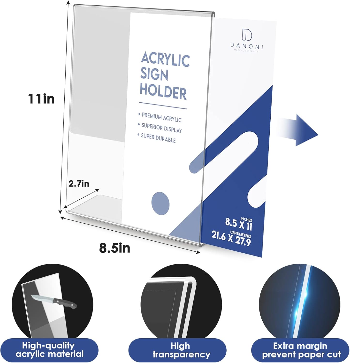 Wholesale Extra Durable Clear Acrylic Sign Holder - 6Pack 8.5x11'' Flyer Document Brochure Paper Display Holder with Vertical Slant Back for Office Desktop - Plastic Menu Stands for Restaurant Tabletop China Factory Bulk Supply