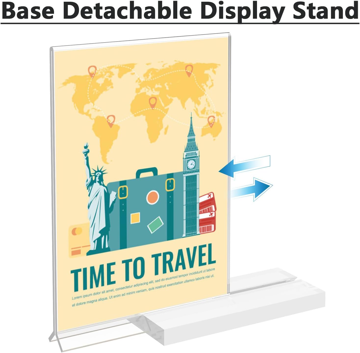 Private Label MaxGear 5x7 Acrylic Sign Holder 6 Pack, Clear Table Display Stand， Double Sided Flyer Menu Holder Photo Frame, Plastic Paper Holder Acrylic Picture Frames for Stores, Restaurants, Hotels, Office OEM Wholesale Manufacturer