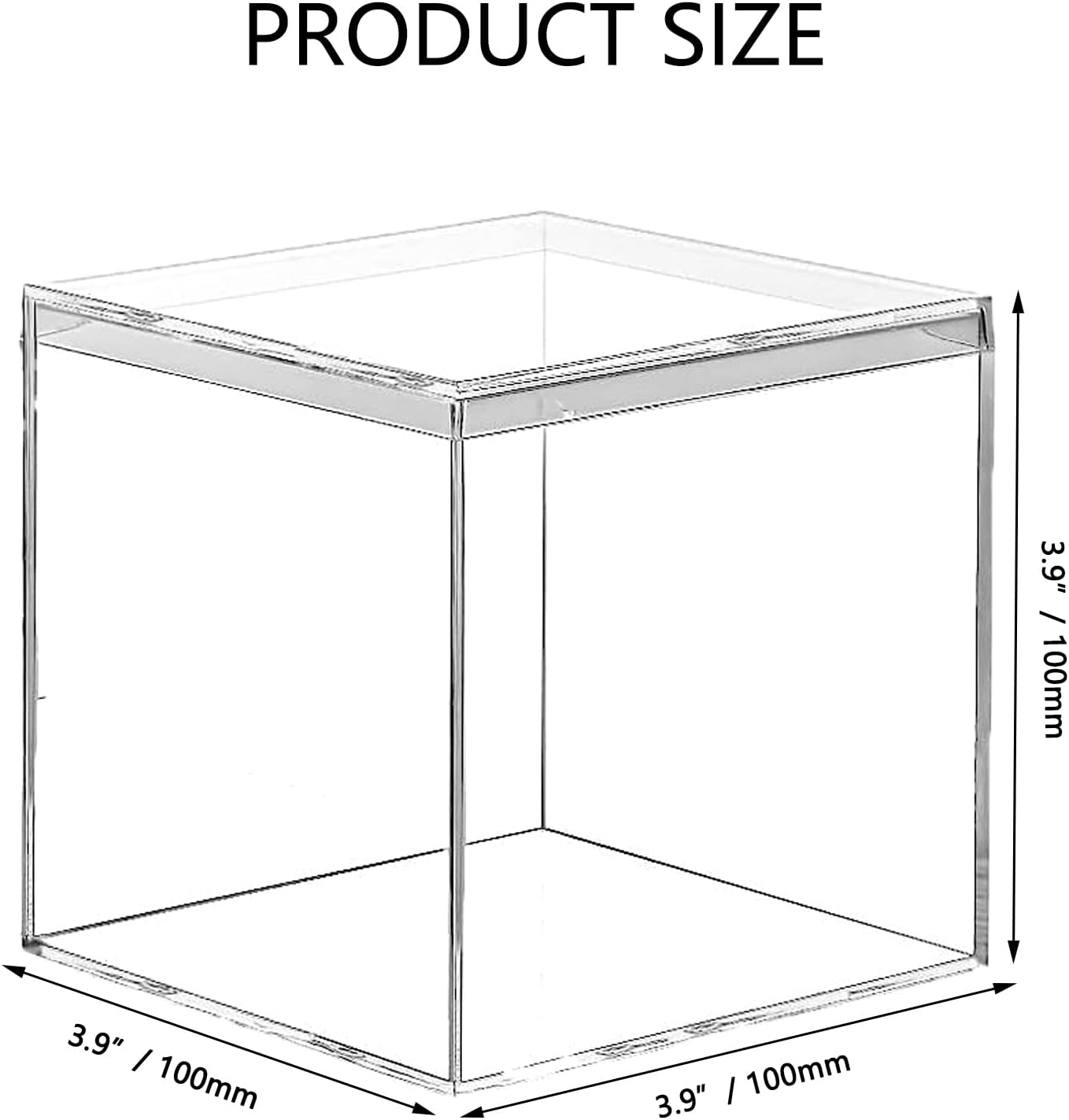 ODM 4 Pack Clear Acrylic Box with Lid, 3.9x3.9x3.9 Inch Acrylic Boxes for Display, Small Acrylics Box Clear Plastic Box, Plastic Square Cube for Candy Jewelry Storage Container Boxs Custom Logo Service